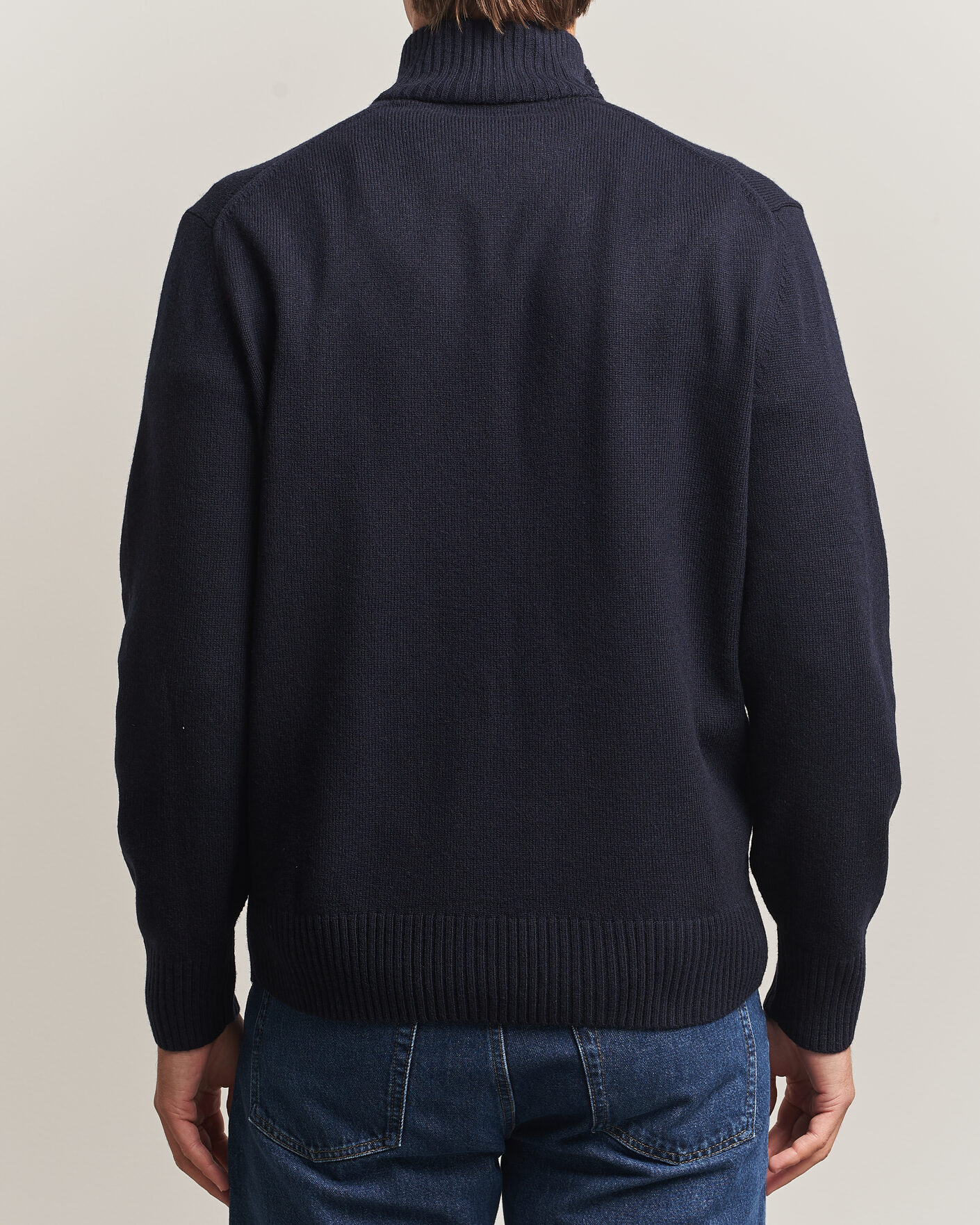 Uomini | Maglieria | Lacoste | Carded Wool Half Zip Navy Blue