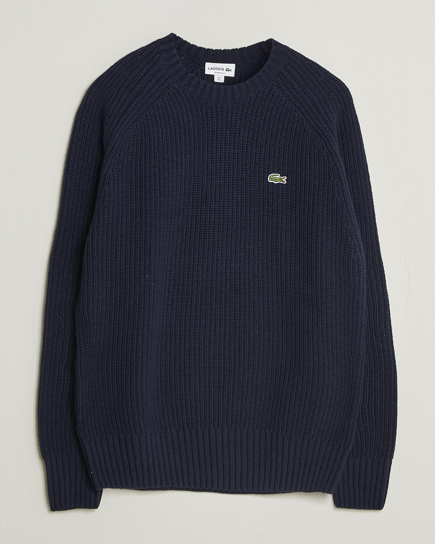Uomini | Maglieria | Lacoste | Heavy Wool Knitted Sweater Navy Blue