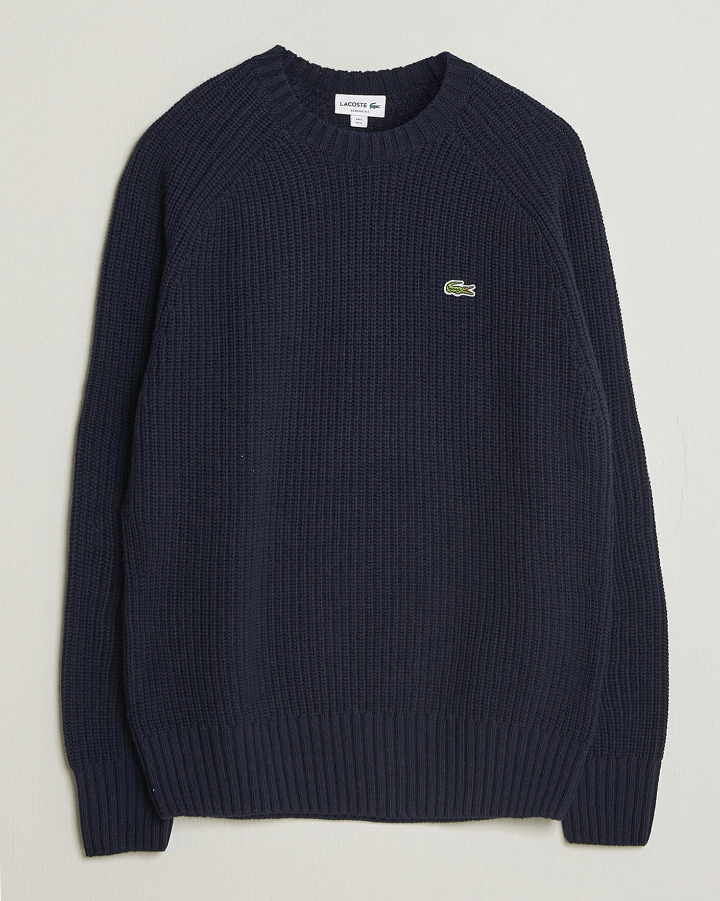 Uomini | Maglieria | Lacoste | Heavy Wool Knitted Sweater Navy Blue