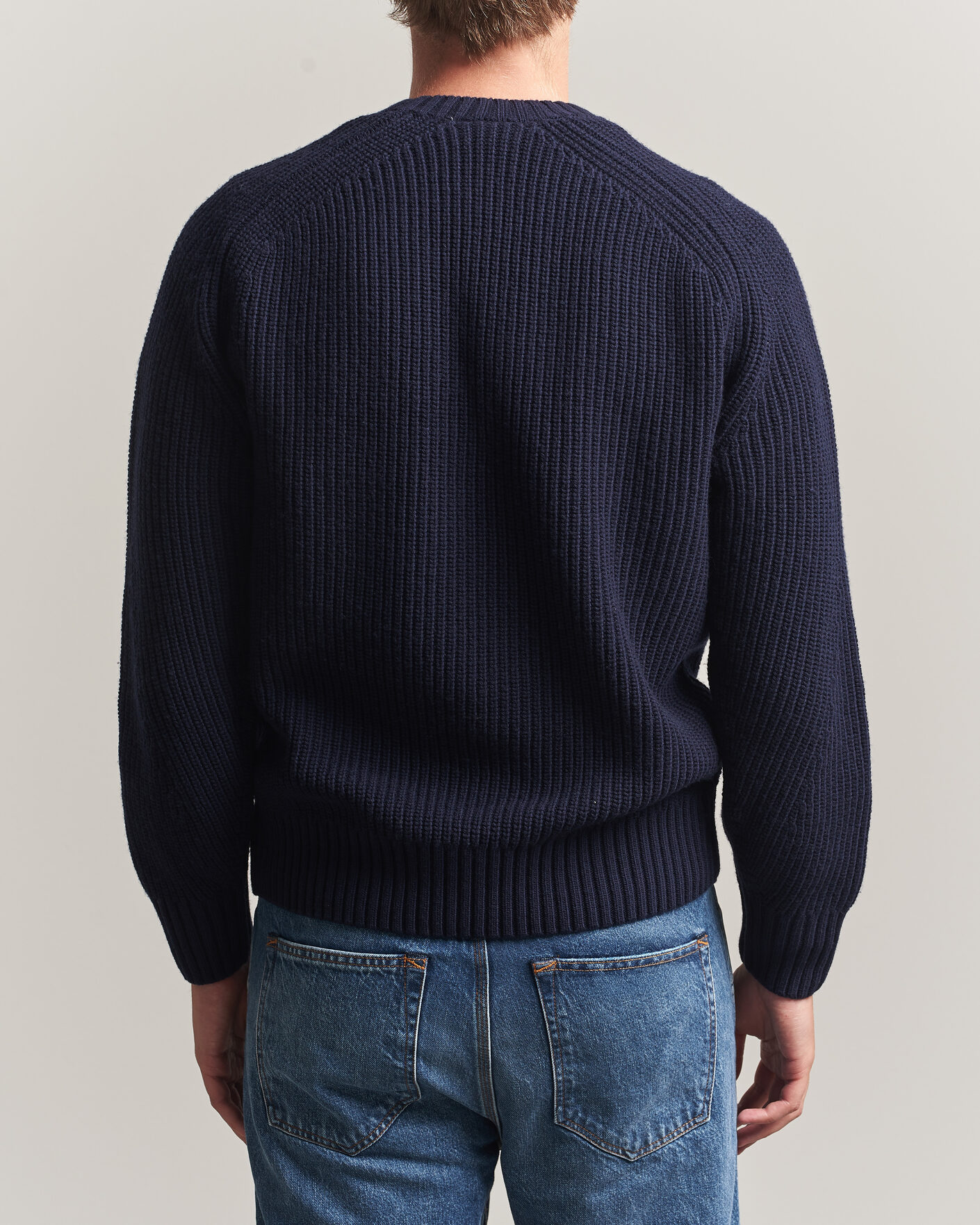 Uomini | Maglieria | Lacoste | Heavy Wool Knitted Sweater Navy Blue