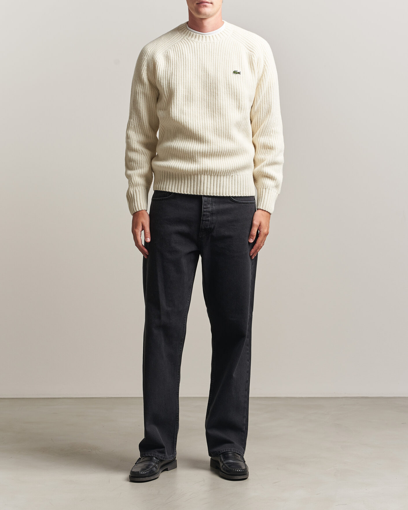 Uomini | Maglieria | Lacoste | Heavy Wool Knitted Sweater Lapland