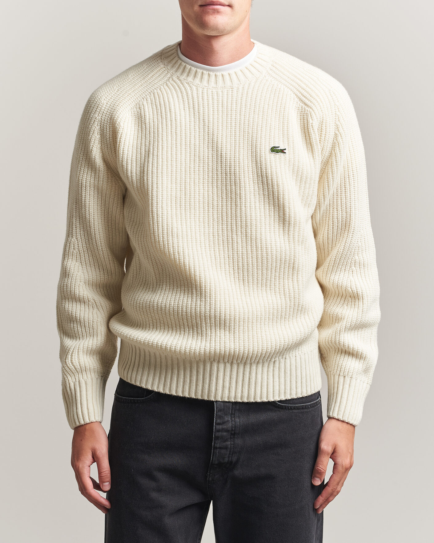Uomini | Maglieria | Lacoste | Heavy Wool Knitted Sweater Lapland