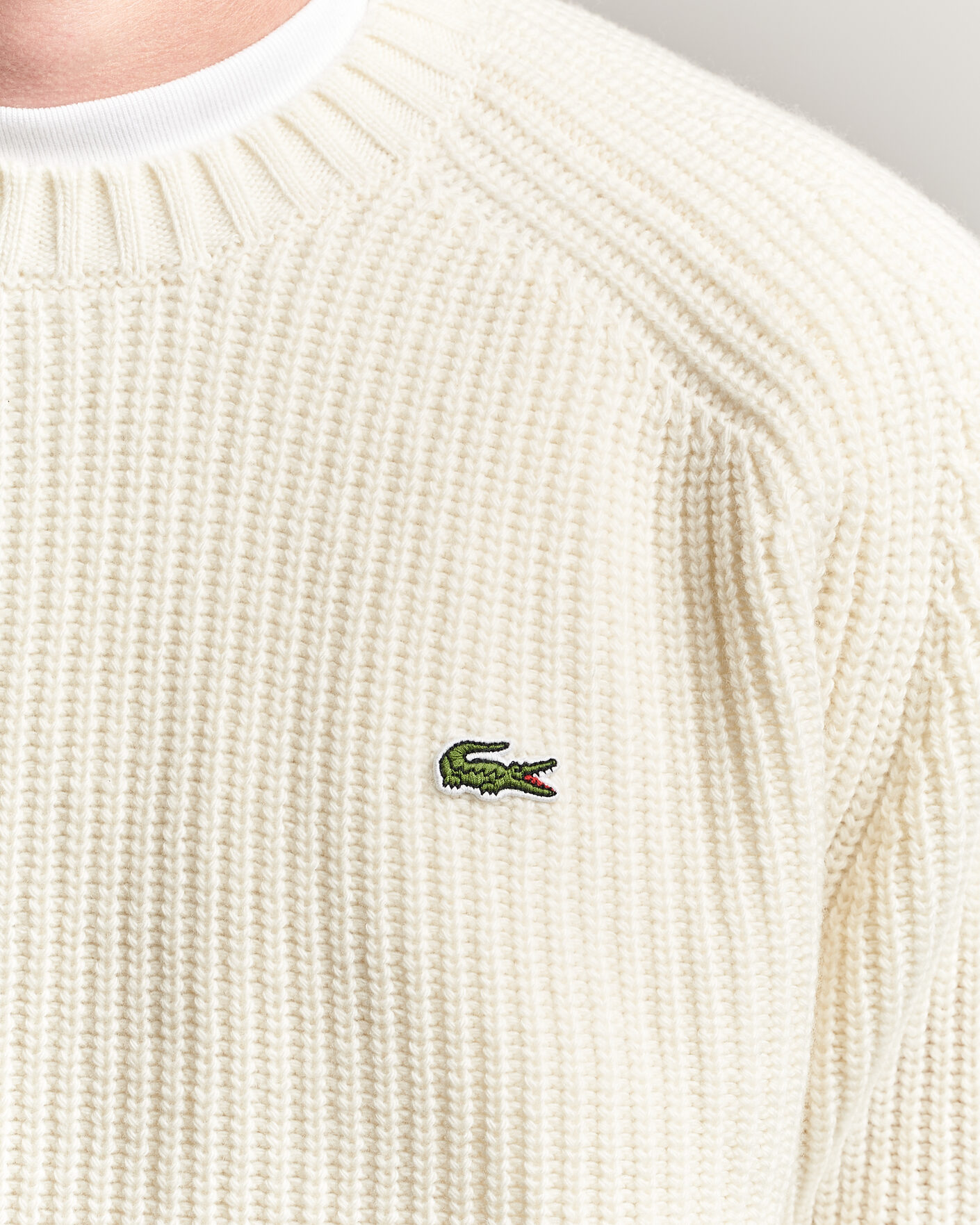 Uomini | Maglieria | Lacoste | Heavy Wool Knitted Sweater Lapland