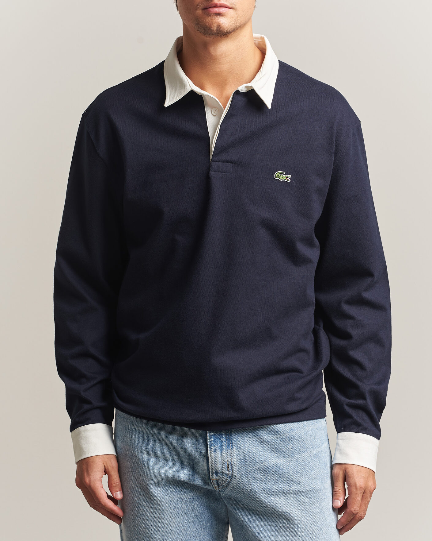Uomini | Maglieria | Lacoste | Heavy Cotton Rugger Dark Navy