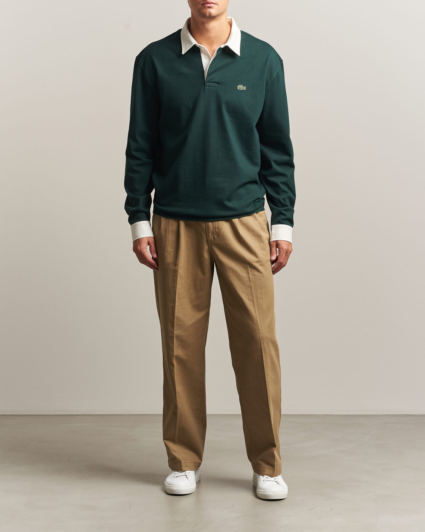 Uomini | Maglieria | Lacoste | Heavy Cotton Rugger Sinople
