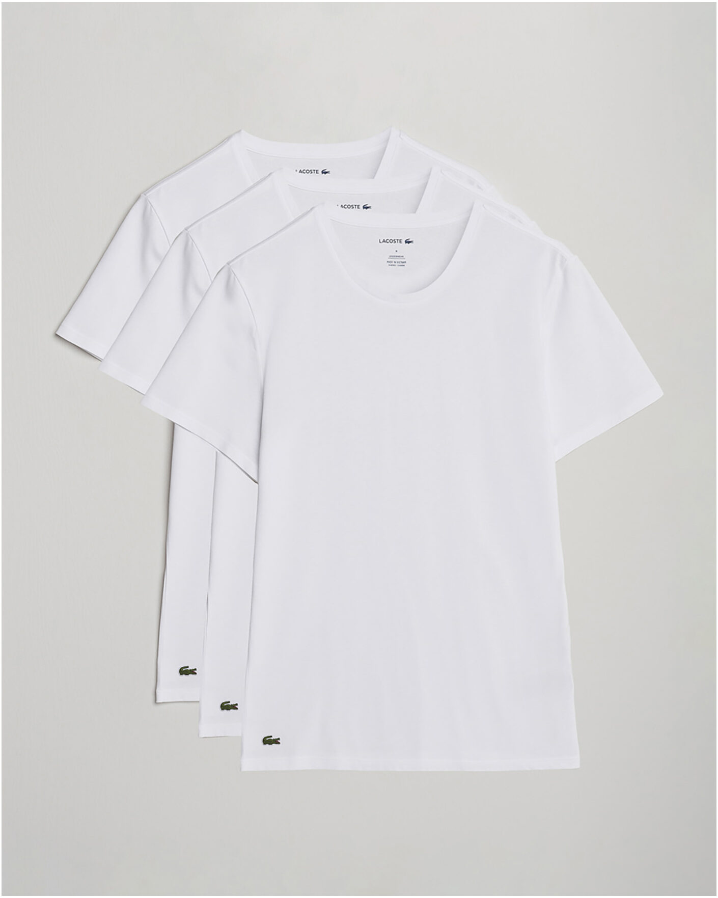 Uomini | T-shirt | Lacoste | 3-Pack Crew Neck T-Shirt White