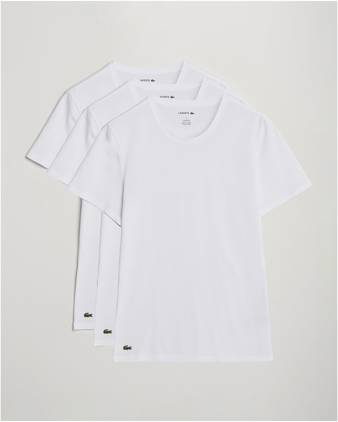 Uomini | T-shirt | Lacoste | 3-Pack Crew Neck T-Shirt White