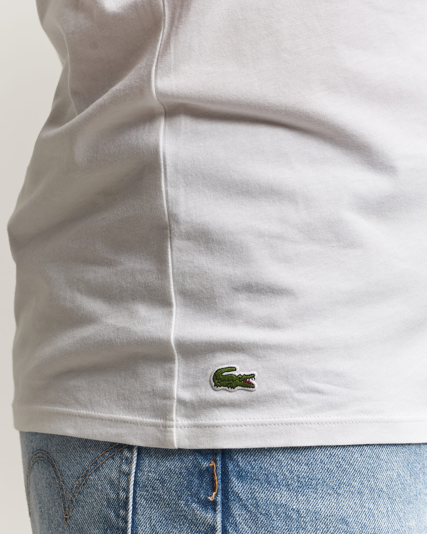 Uomini | T-shirt | Lacoste | 3-Pack Crew Neck T-Shirt White