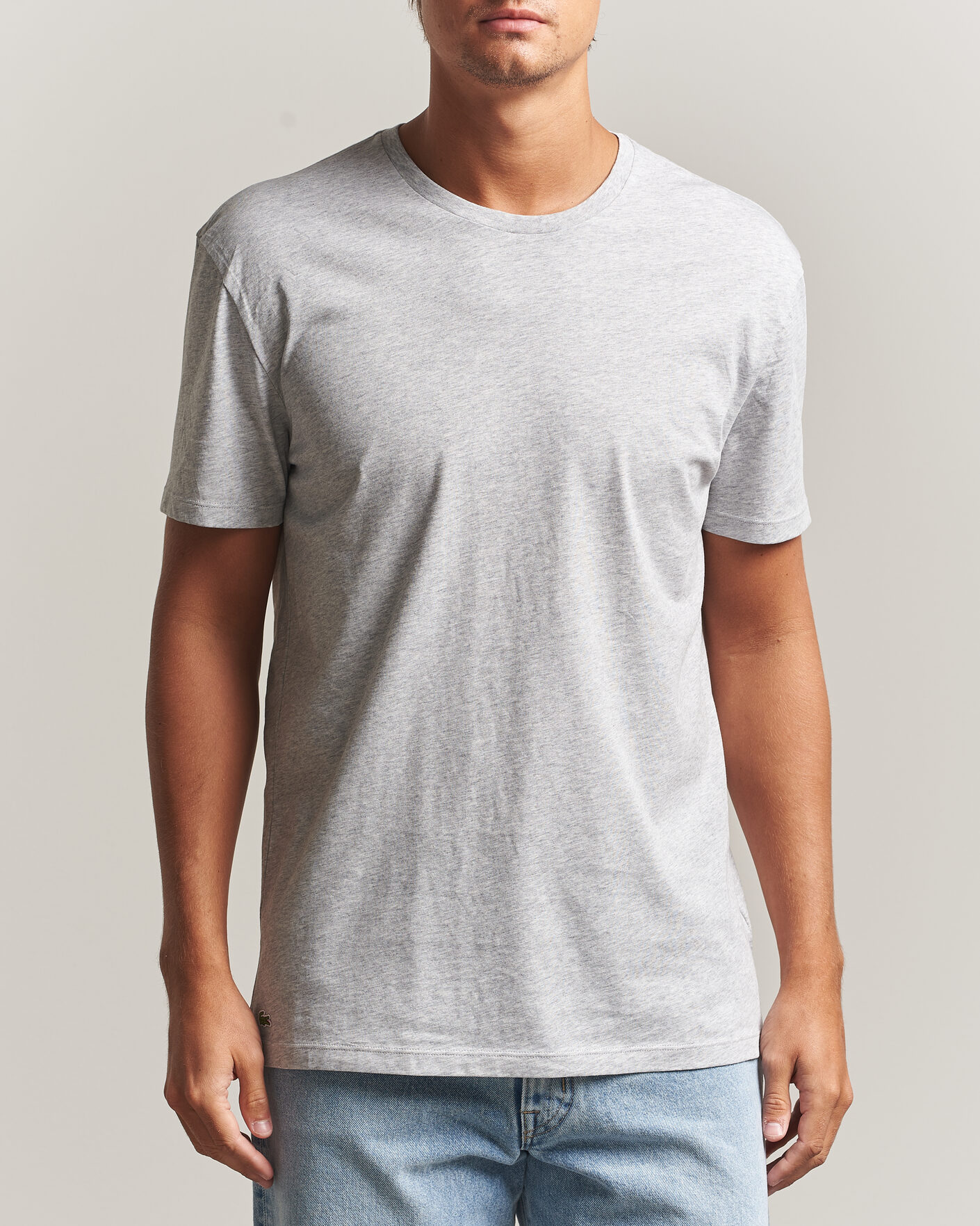 Uomini | T-shirt | Lacoste | 3-Pack Crew Neck T-Shirt White/Grey/Black