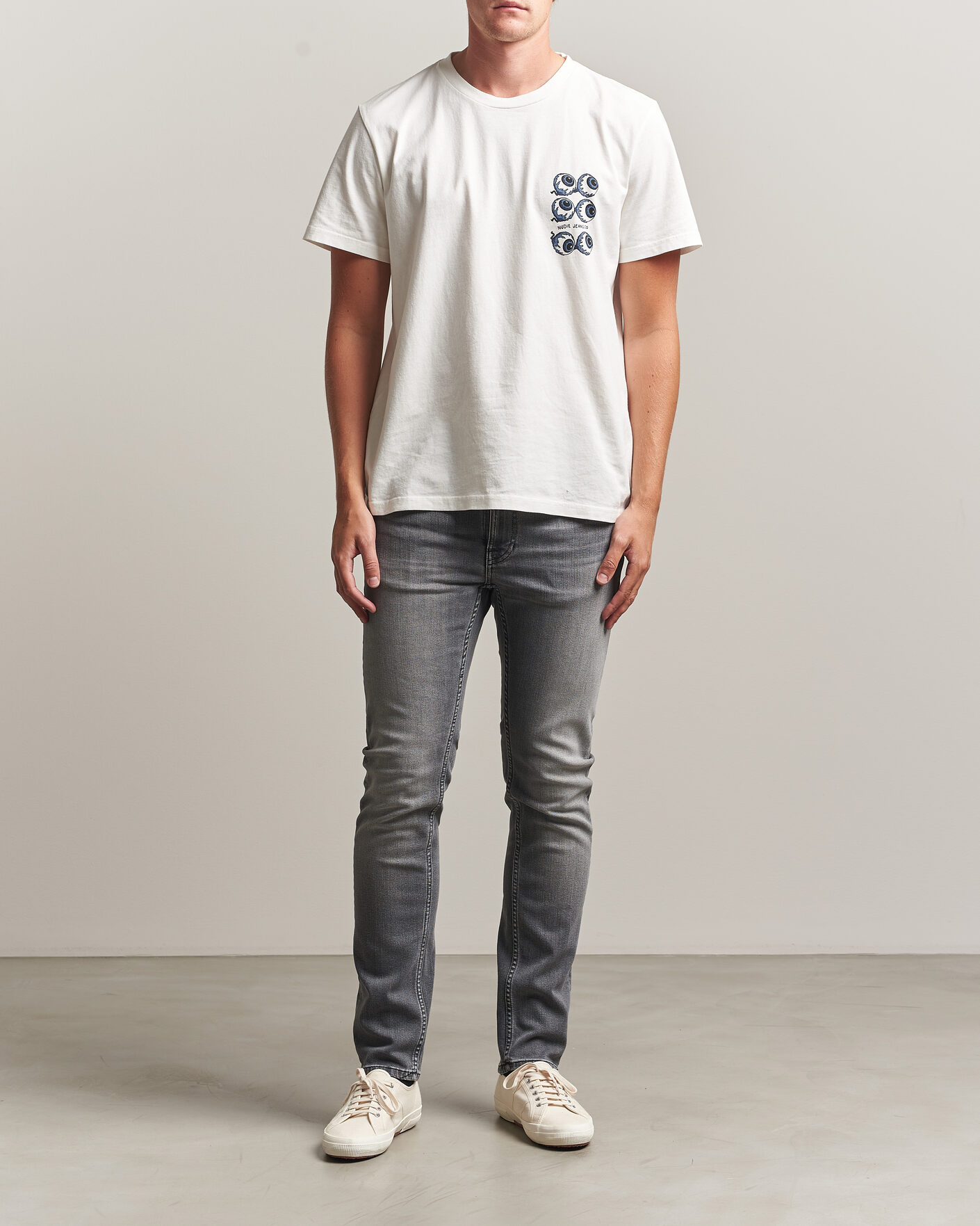 Uomini | Jeans | Nudie Jeans | Lean Dean Jeans Grey Wave