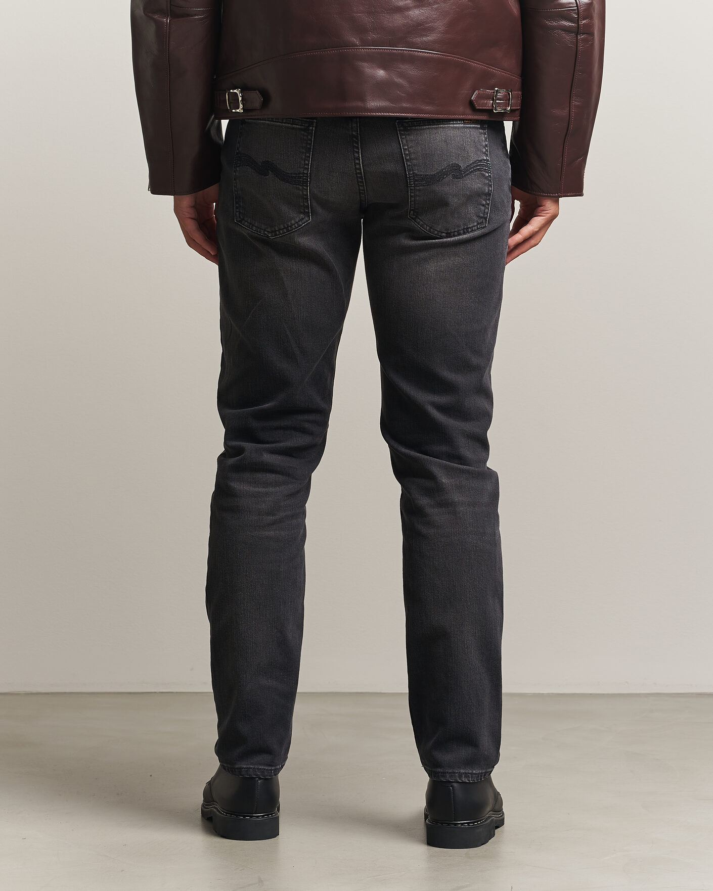 Uomini | Jeans | Nudie Jeans | Solid Ollie Jeans Black Mist