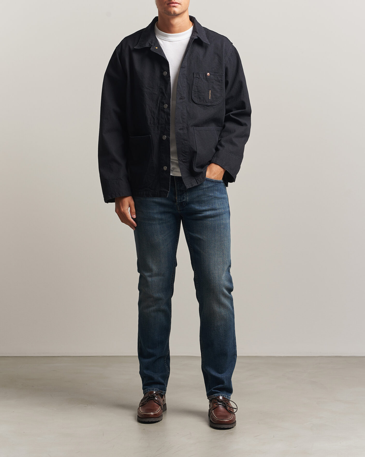 Uomini | Jeans | Nudie Jeans | Solid Ollie Jeans Epic Ink