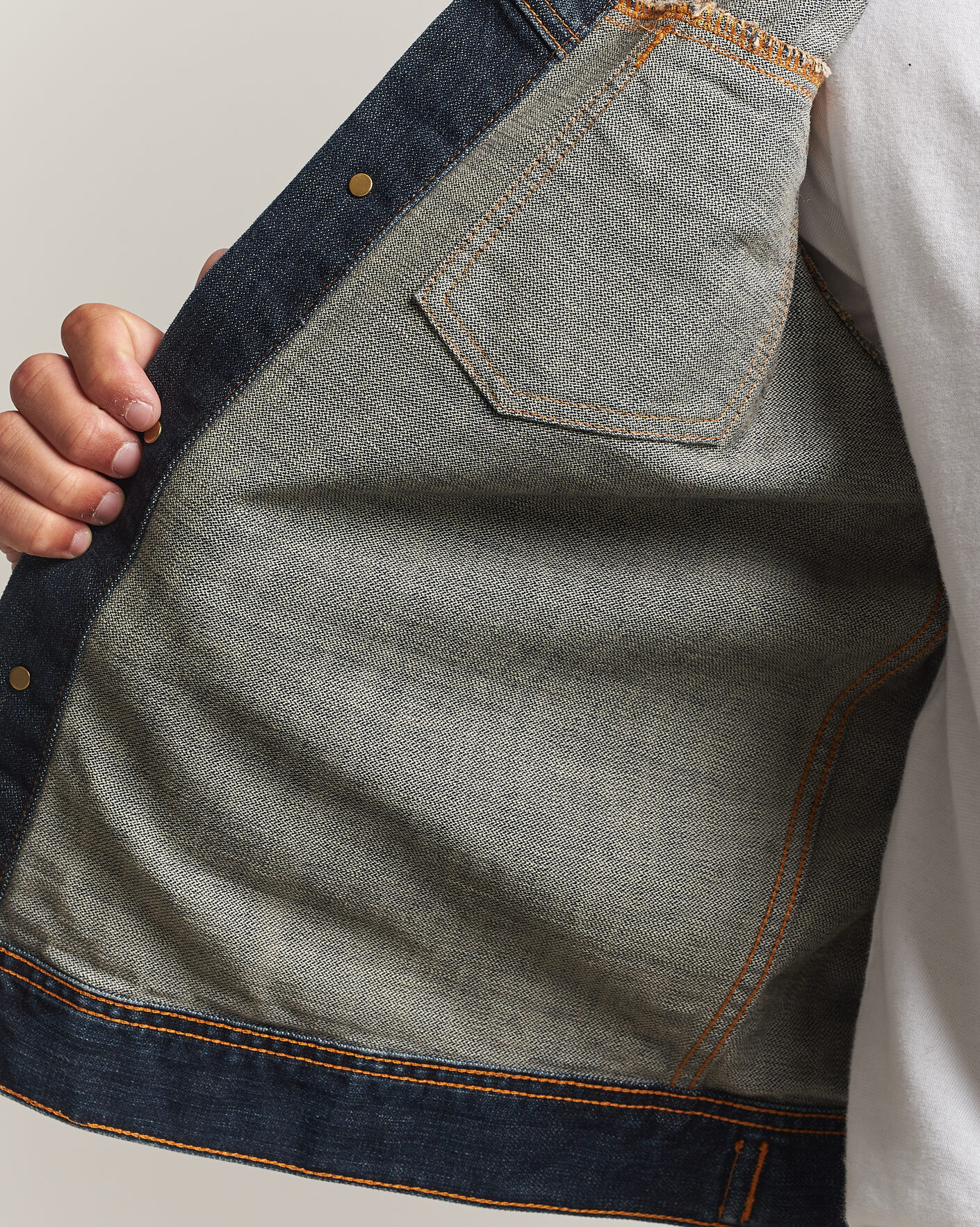 Uomini | Giacche | Nudie Jeans | Conny Denim Jacket Big Wave Blue