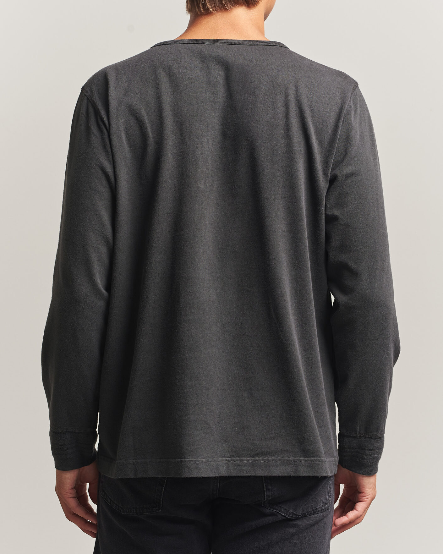 Uomini | Maglieria | Nudie Jeans | Long Sleeved Henley Antracite