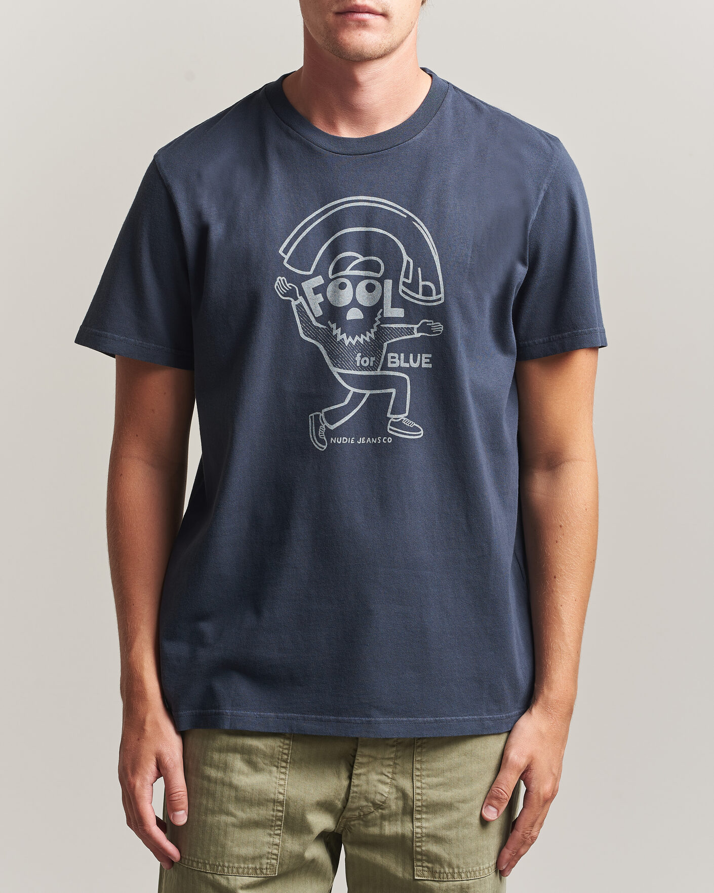 Uomini | T-shirt | Nudie Jeans | Roy Jeanjuggler T-Shirt Dark Blue