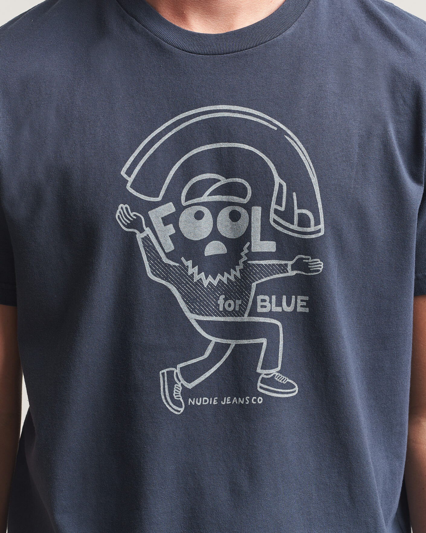 Uomini | T-shirt | Nudie Jeans | Roy Jeanjuggler T-Shirt Dark Blue