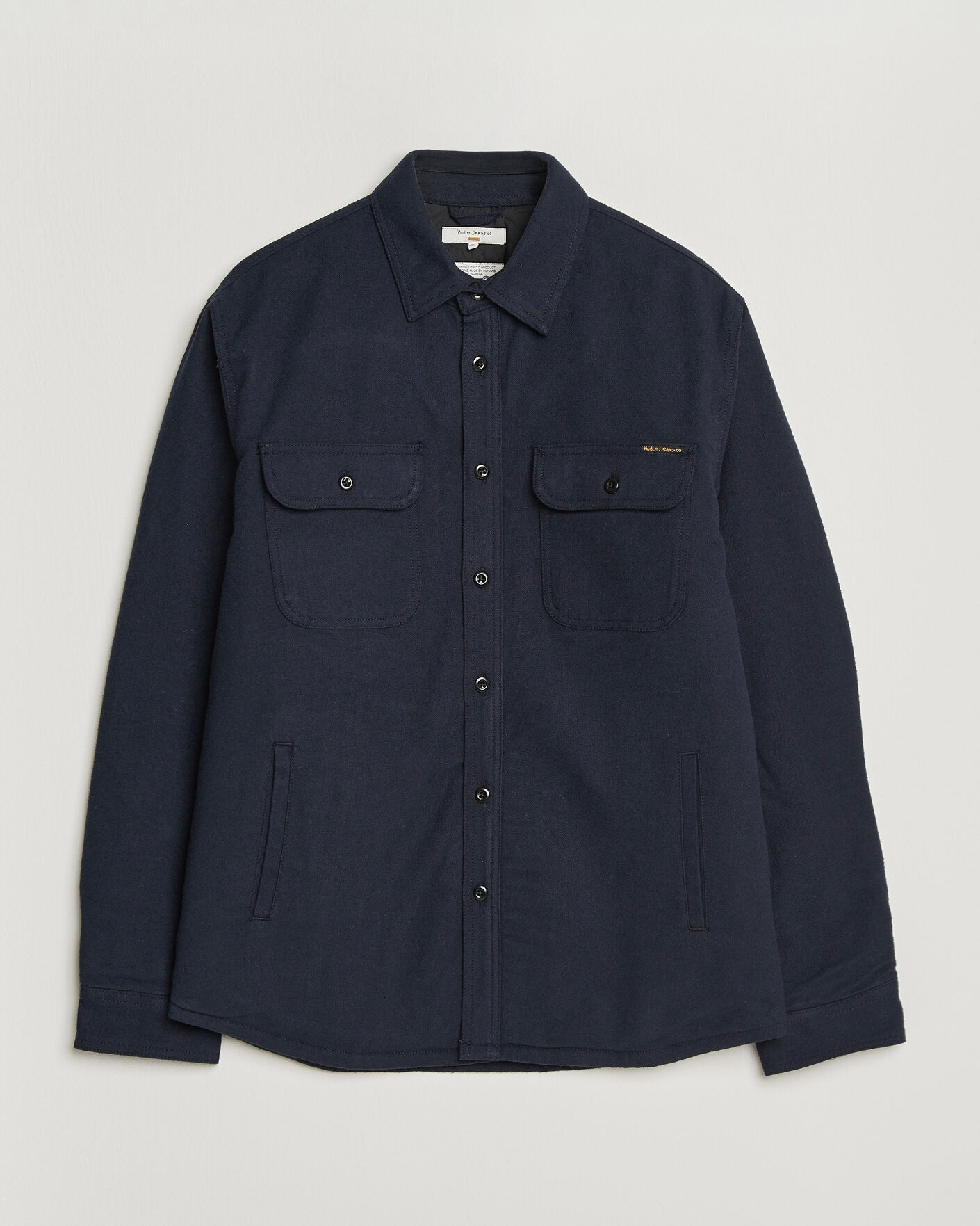 Uomini | Camicie | Nudie Jeans | Glenn Padded Overshirt Blueberry