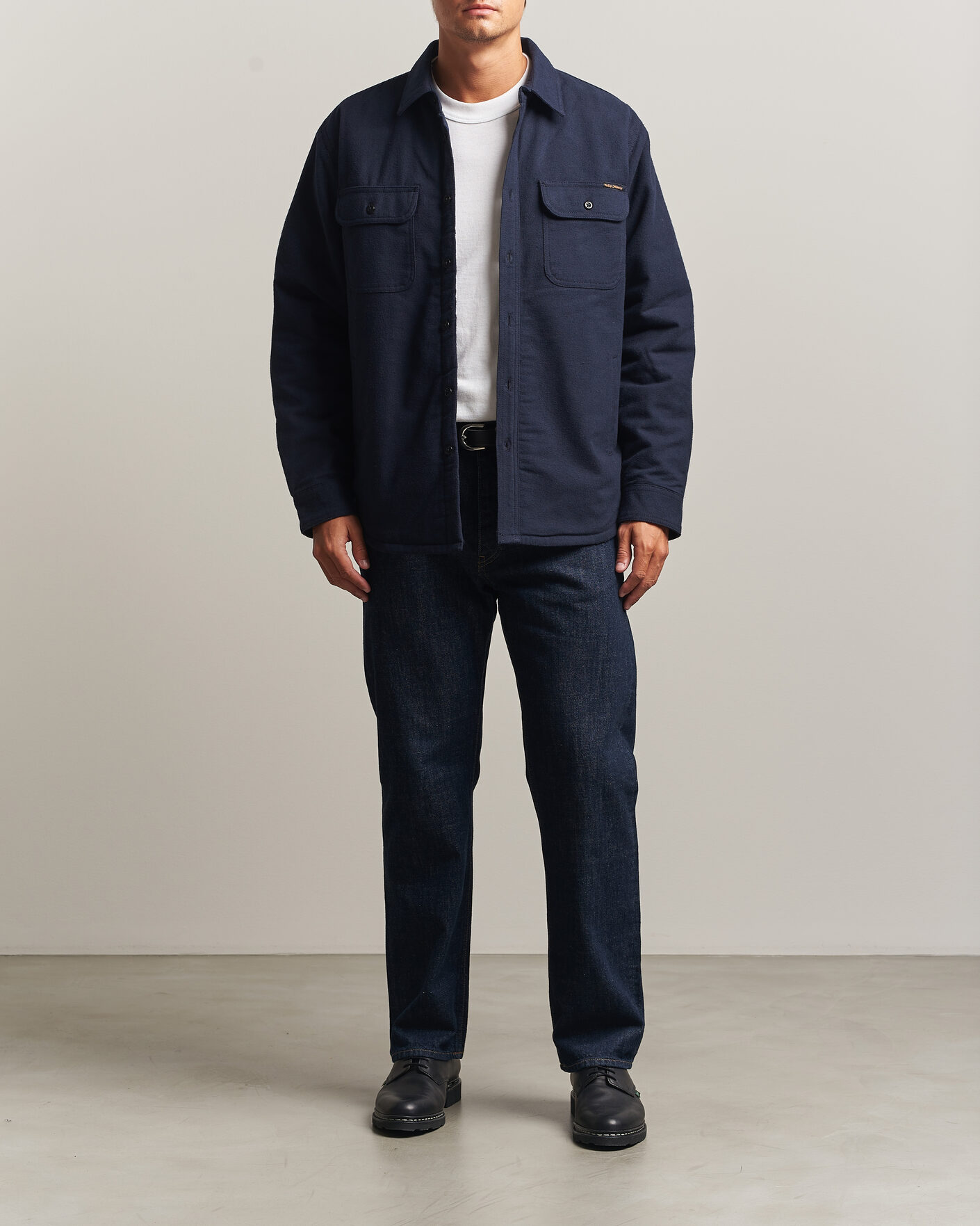 Uomini | Camicie | Nudie Jeans | Glenn Padded Overshirt Blueberry
