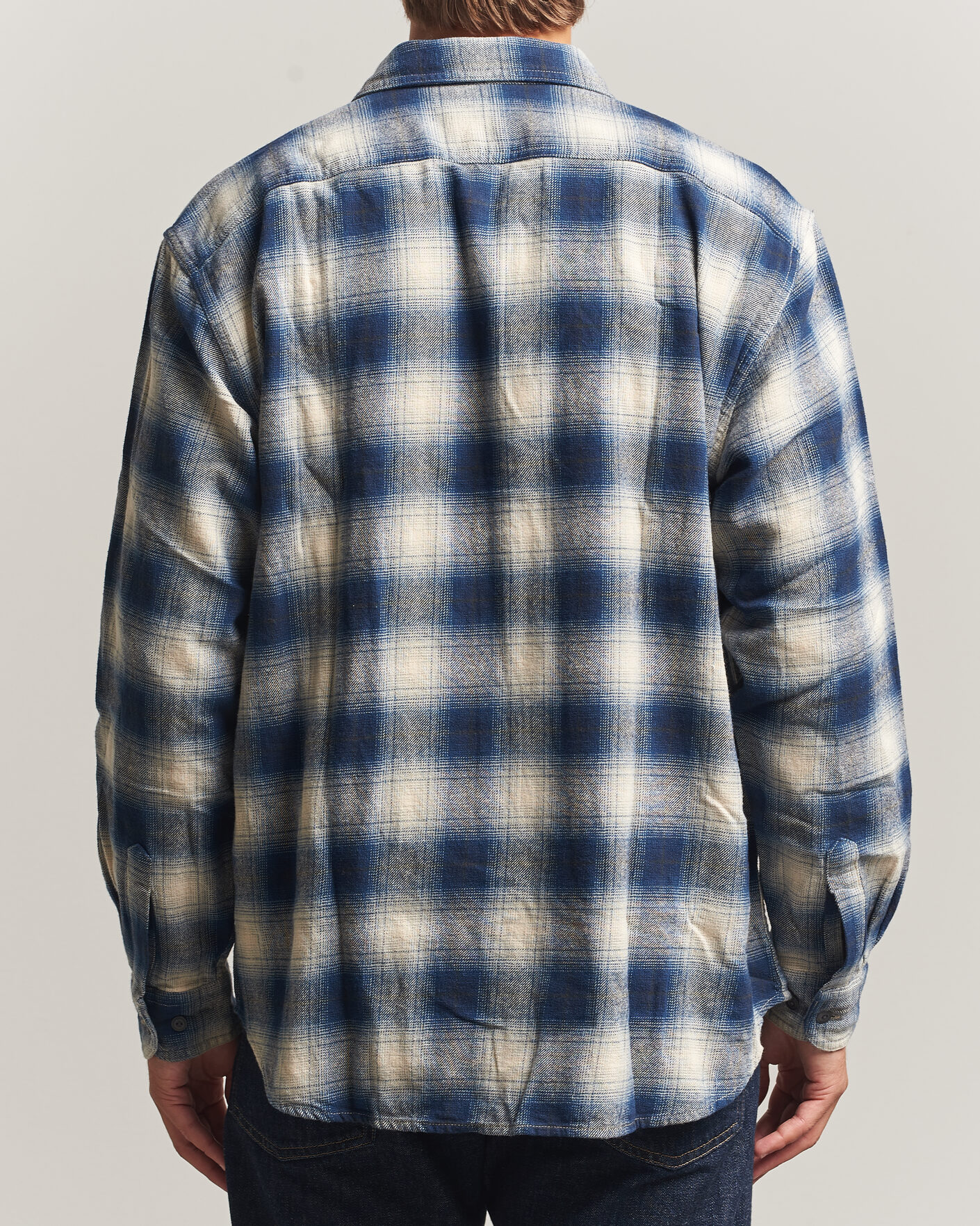 Uomini | Camicie | Nudie Jeans | Julian Worker Checked Shirt Blue