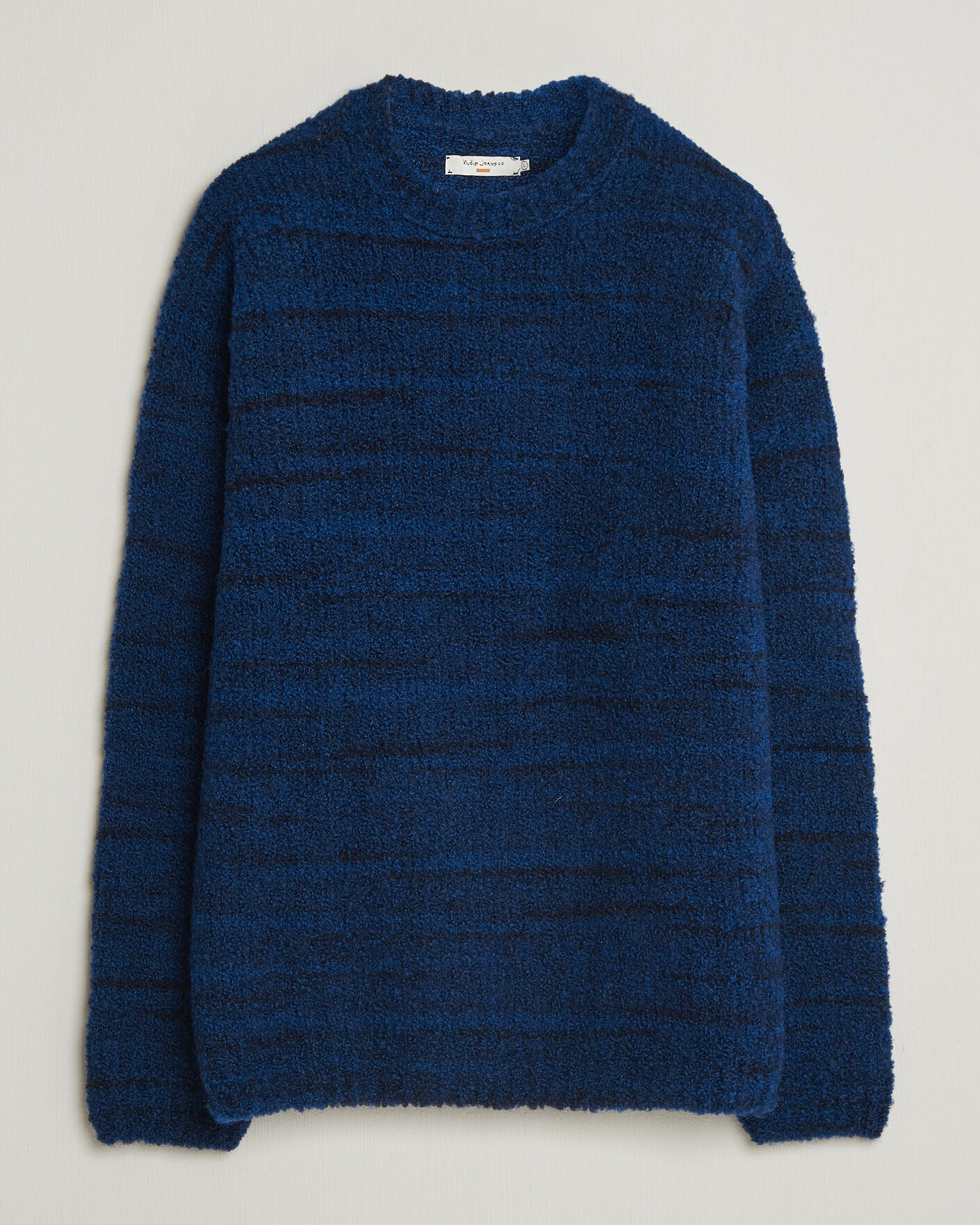 Uomini | Maglieria | Nudie Jeans | Gurra Bouclé Knitted Sweater Blue Multi