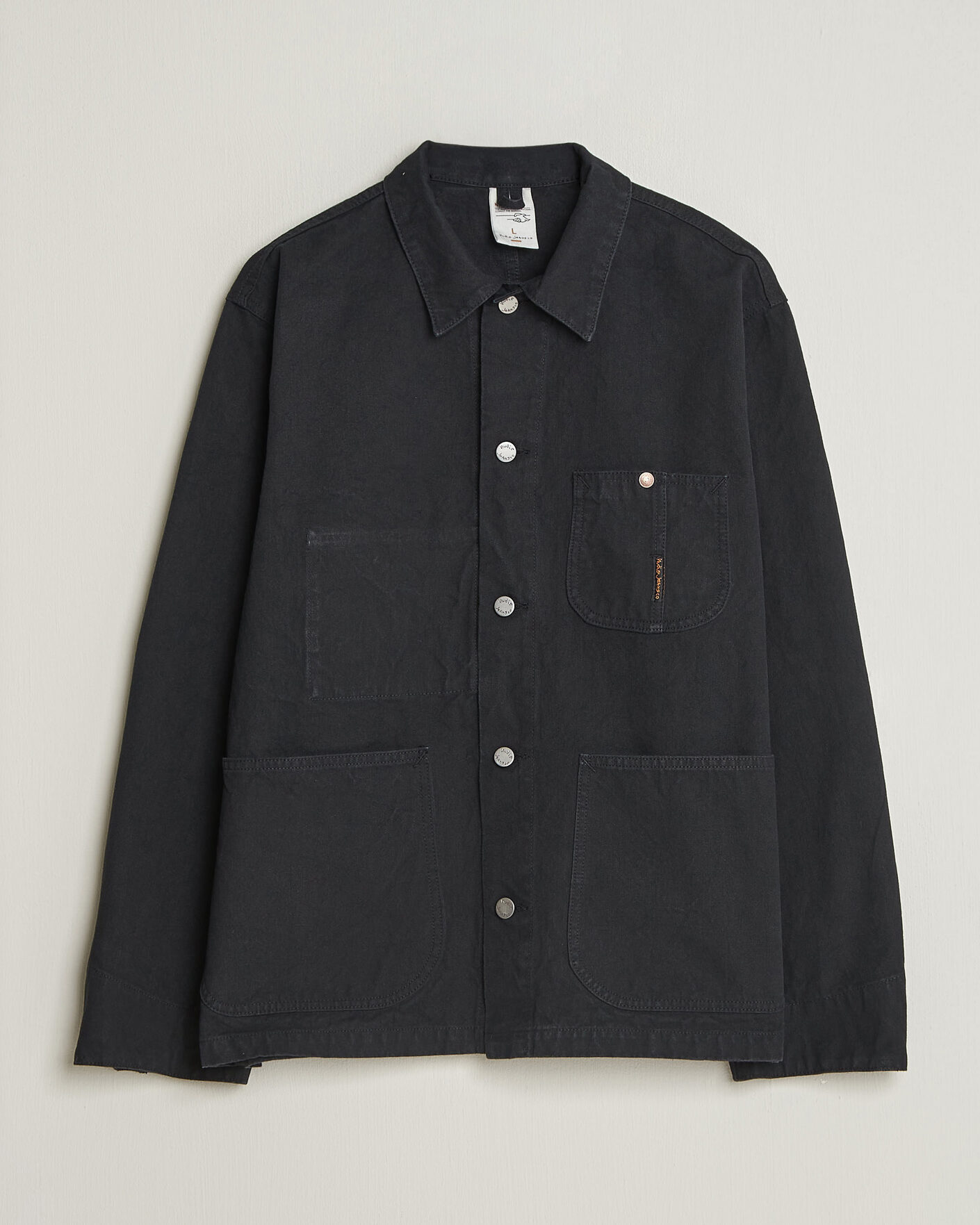 Uomini | Giacche | Nudie Jeans | Howie Duck Canvas Chore Jacket Black