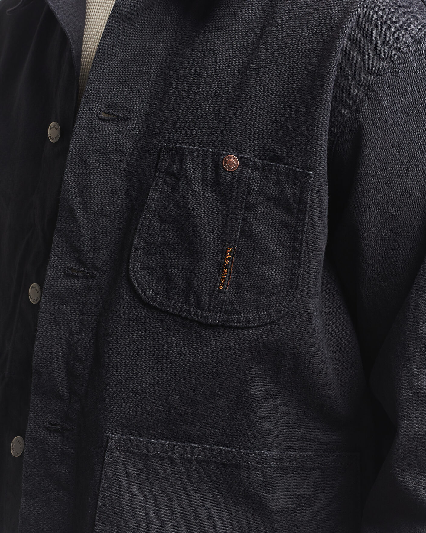 Uomini | Giacche | Nudie Jeans | Howie Duck Canvas Chore Jacket Black