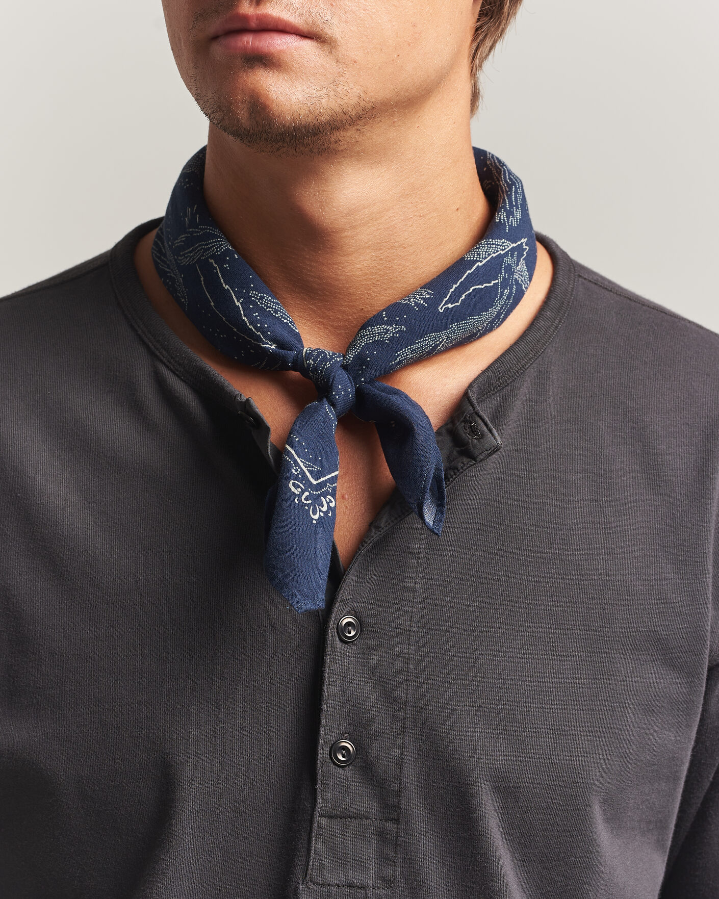 Uomini | Sciarpe | Nudie Jeans | Ingrid Printed Bandana Blue