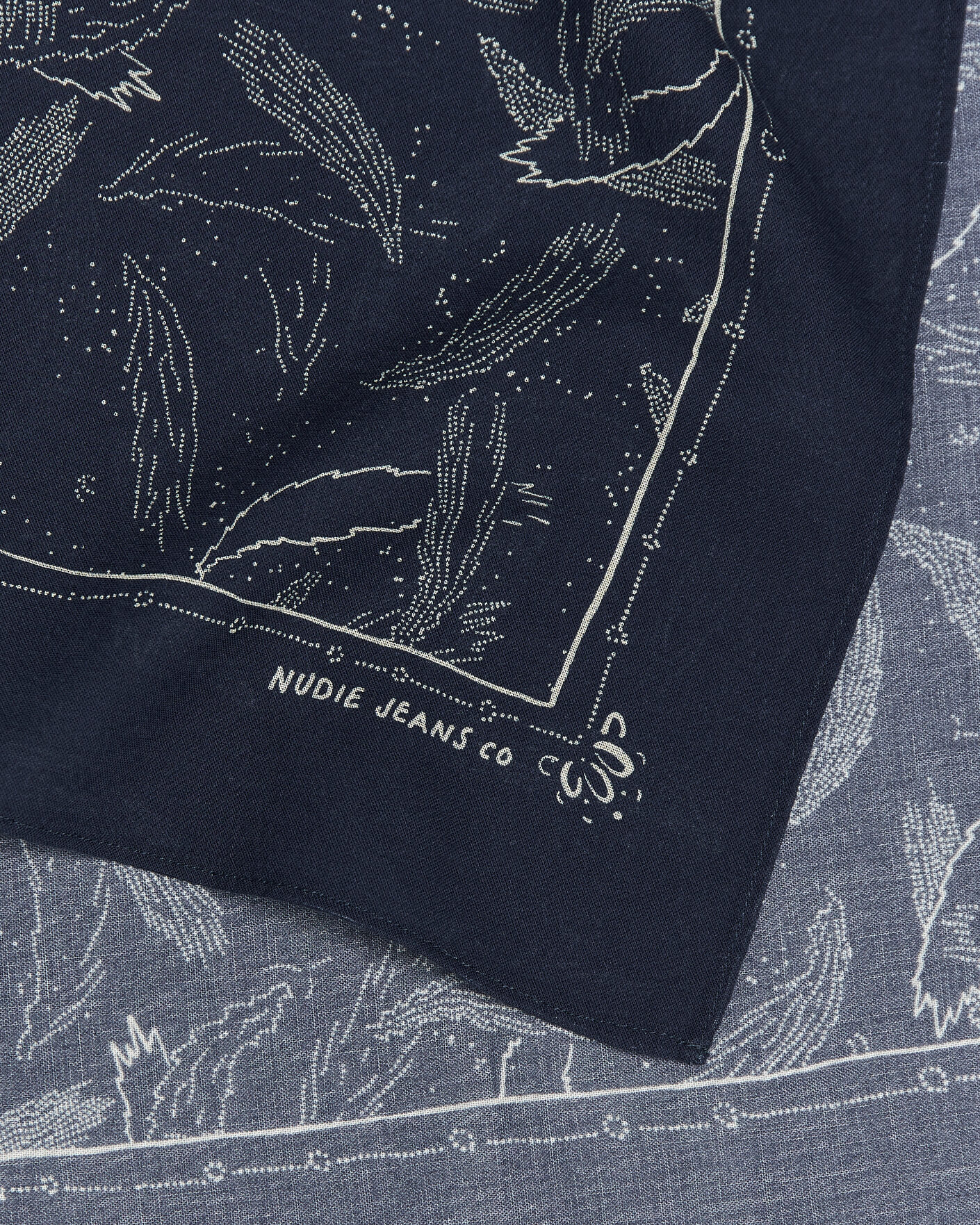 Uomini | Sciarpe | Nudie Jeans | Ingrid Printed Bandana Blue