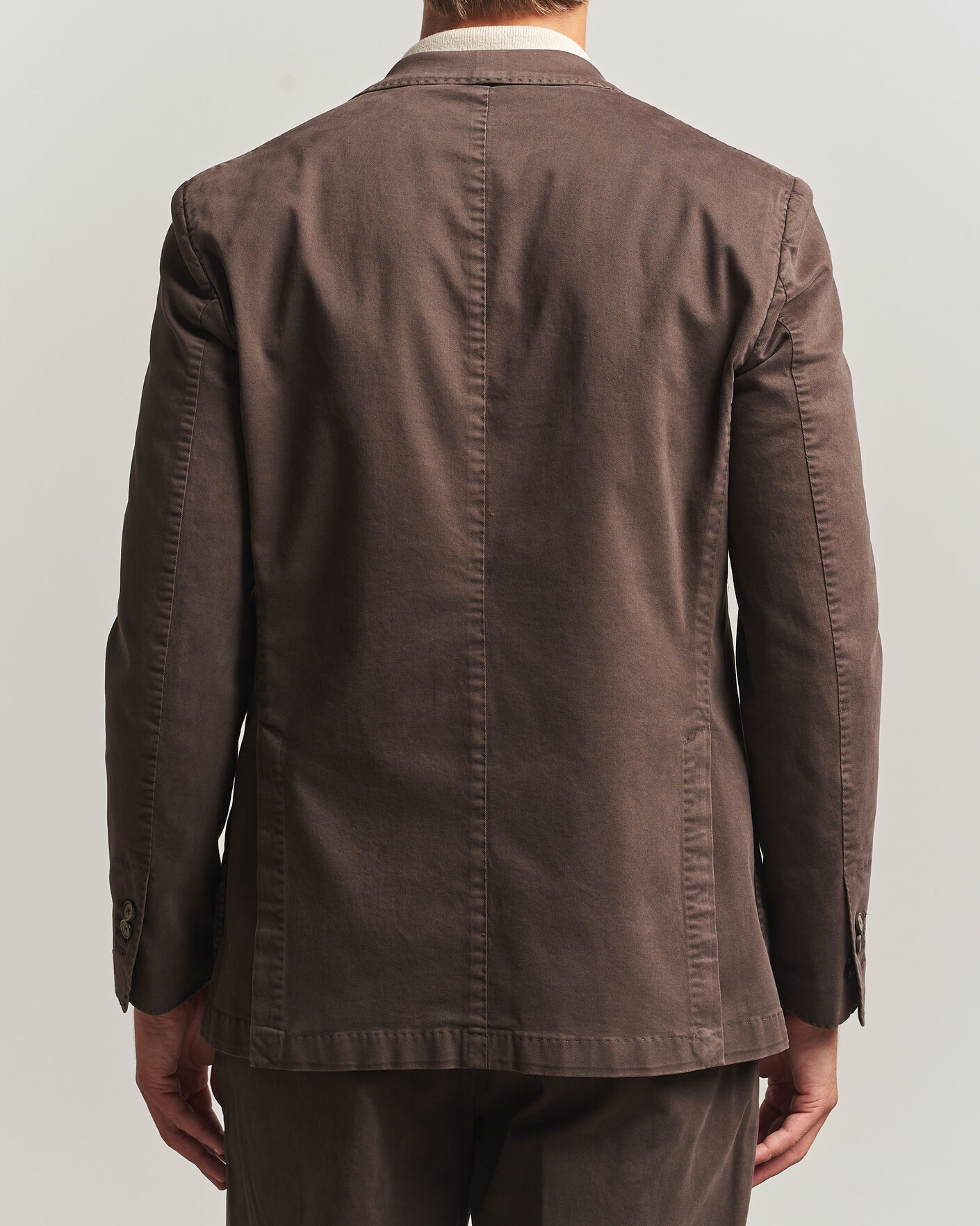 Uomini | Blazers | Santaniello | Washed Cotton Patch Pocket Blazer Brown