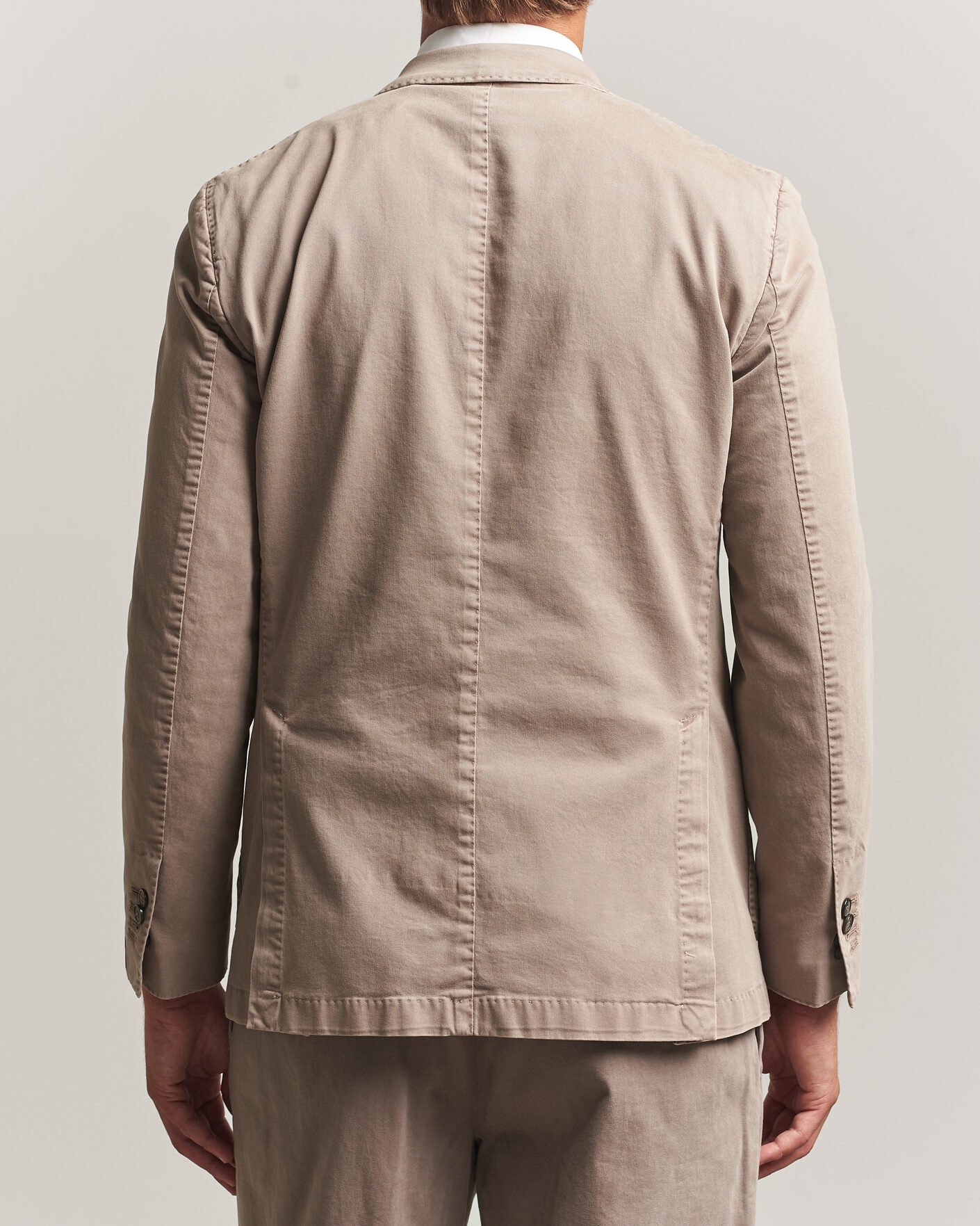 Uomini | Blazers | Santaniello | Washed Cotton Patch Pocket Blazer Taupe