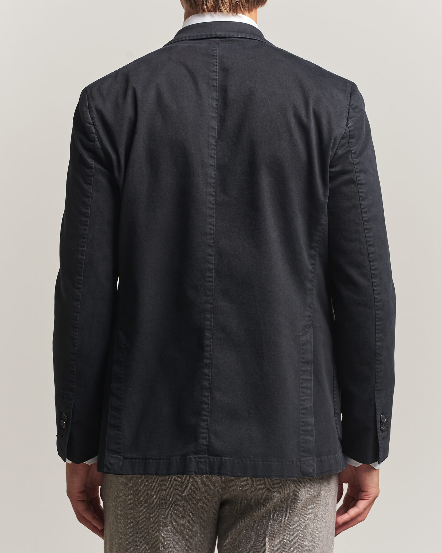 Uomini | Blazers | Santaniello | Washed Cotton Patch Pocket Blazer Black