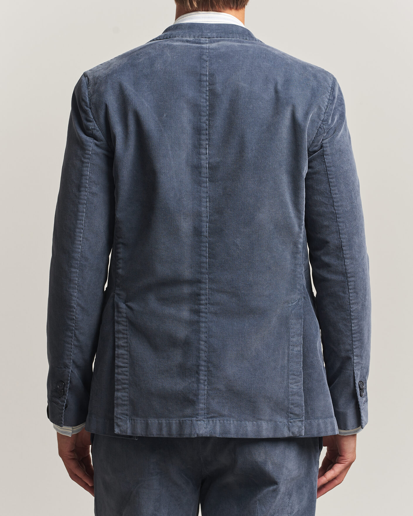 Uomini | Blazers | Santaniello | Corduroy Patch Pocket Blazer Iron Blue