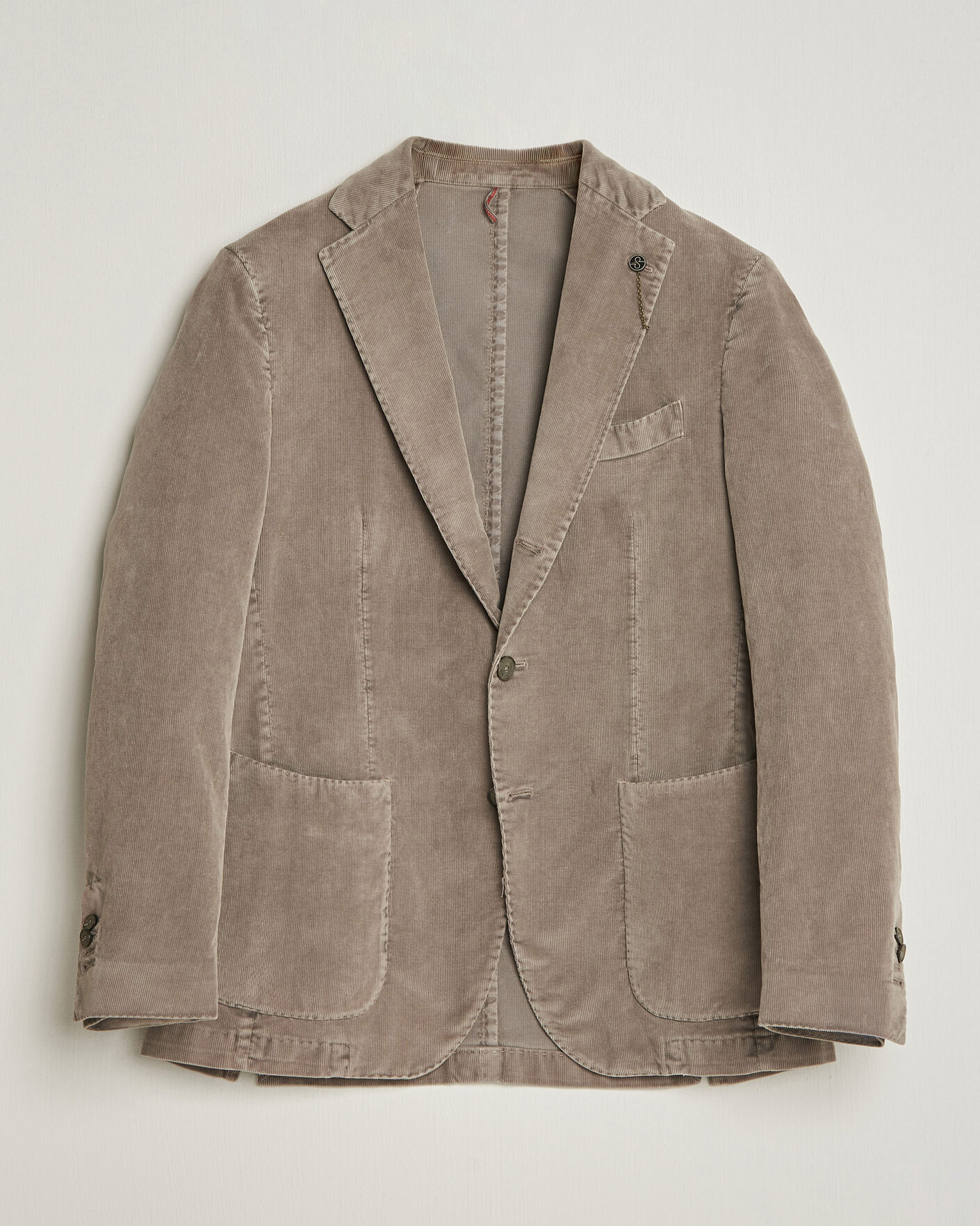 Uomini | Blazers | Santaniello | Corduroy Patch Pocket Blazer Taupe