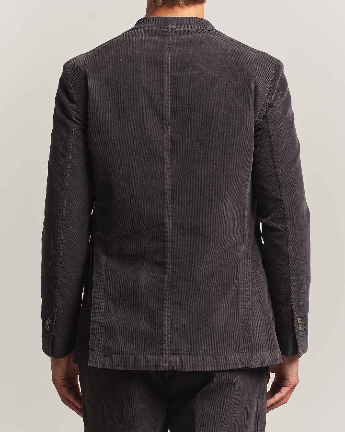 Uomini | Blazers | Santaniello | Corduroy Patch Pocket Blazer Dark Grey