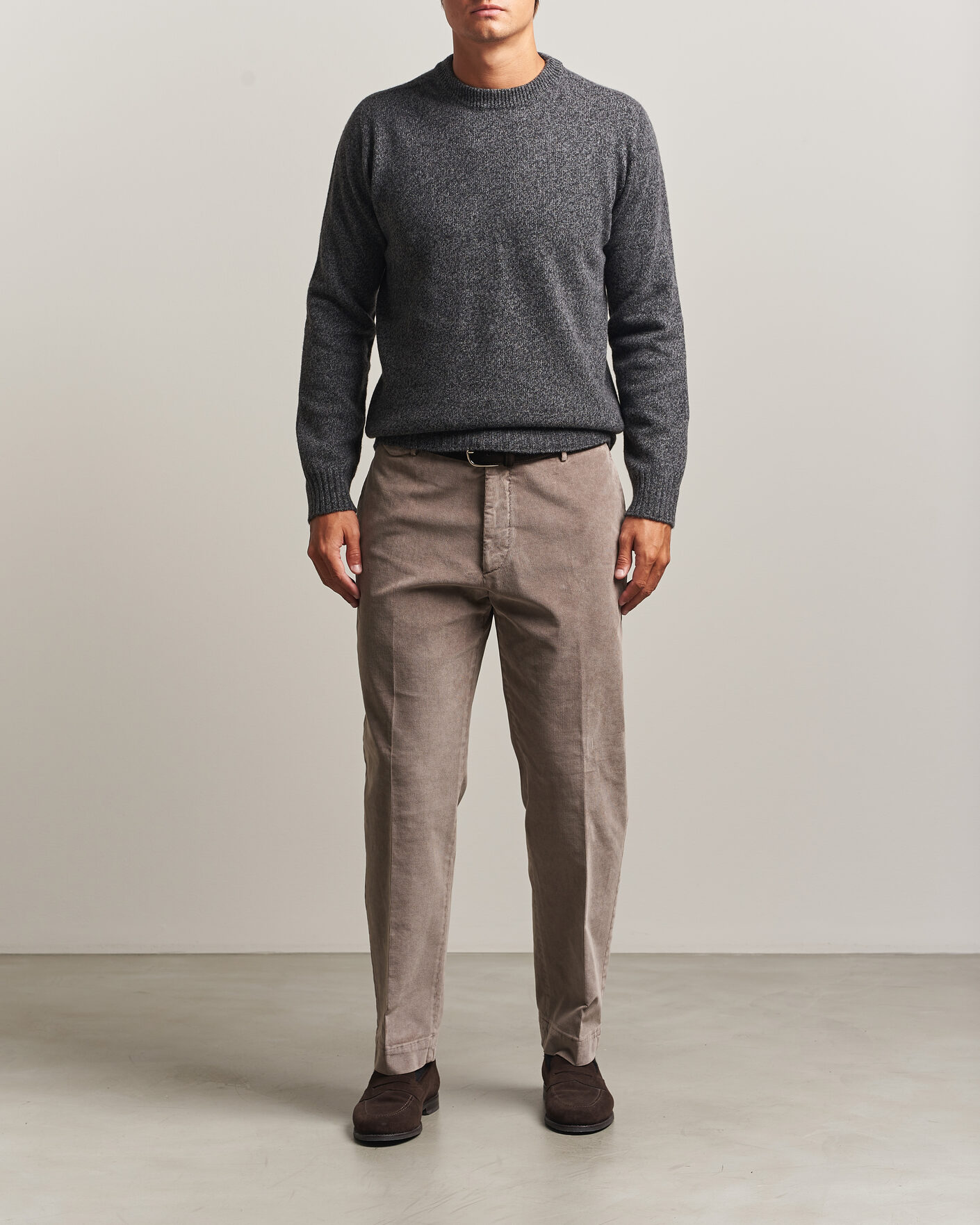 Uomini | Pantaloni | Santaniello | Corduroy Trousers Taupe