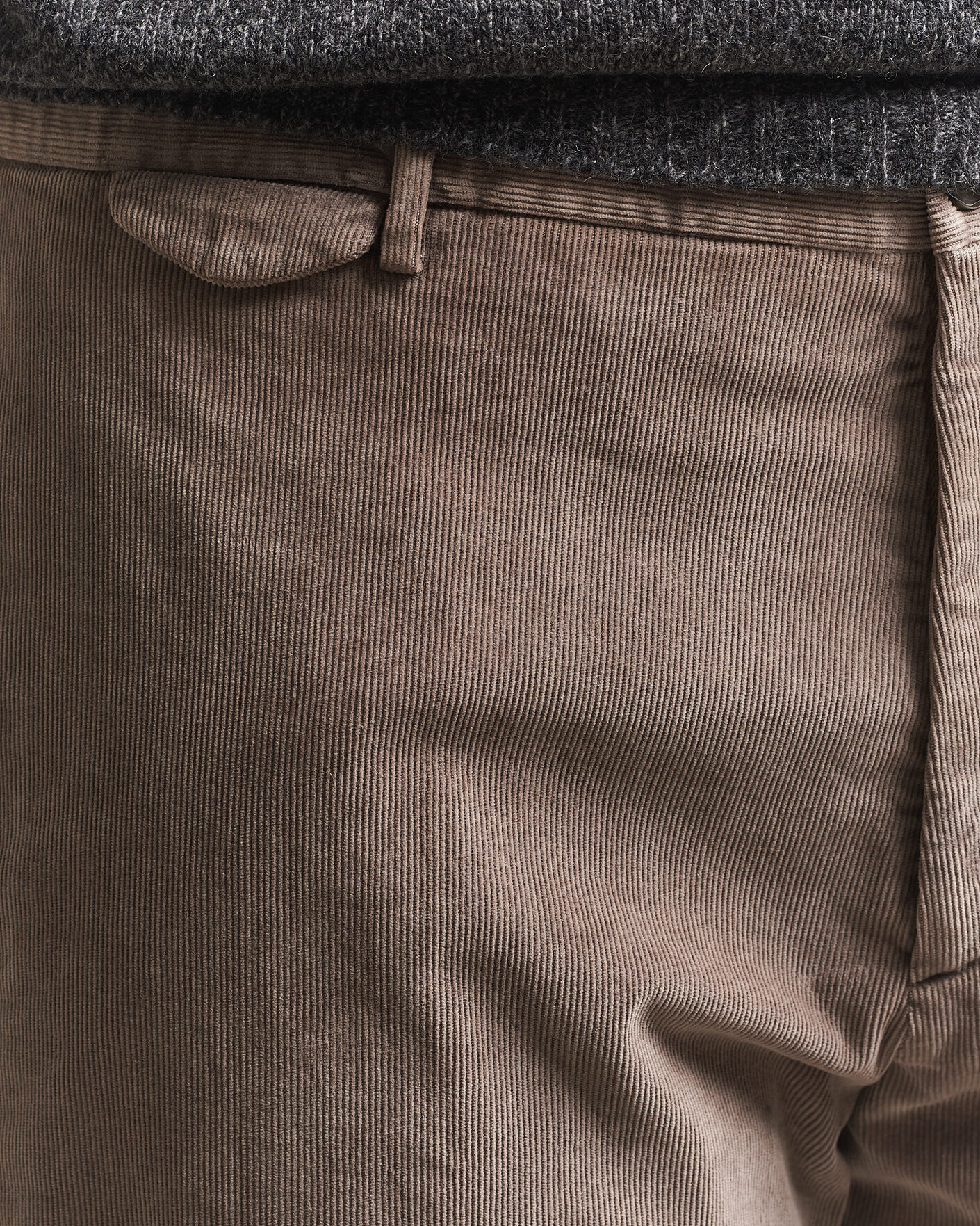 Uomini | Pantaloni | Santaniello | Corduroy Trousers Taupe