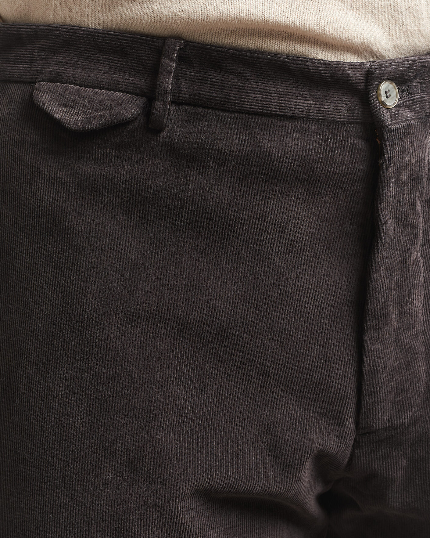 Uomini | Pantaloni | Santaniello | Corduroy Trousers Dark Grey
