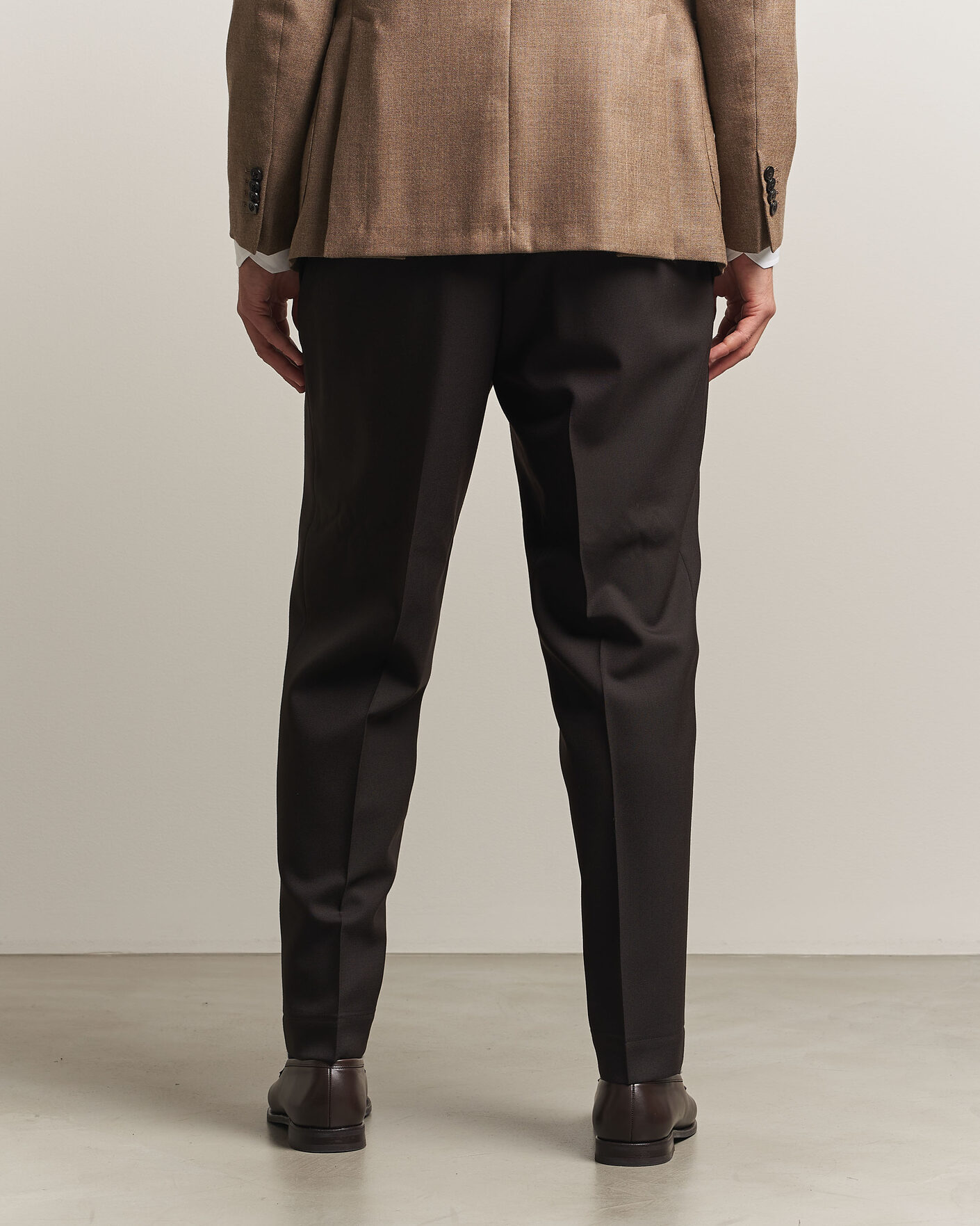Uomini | Pantaloni | Santaniello | Wool Trousers Brown