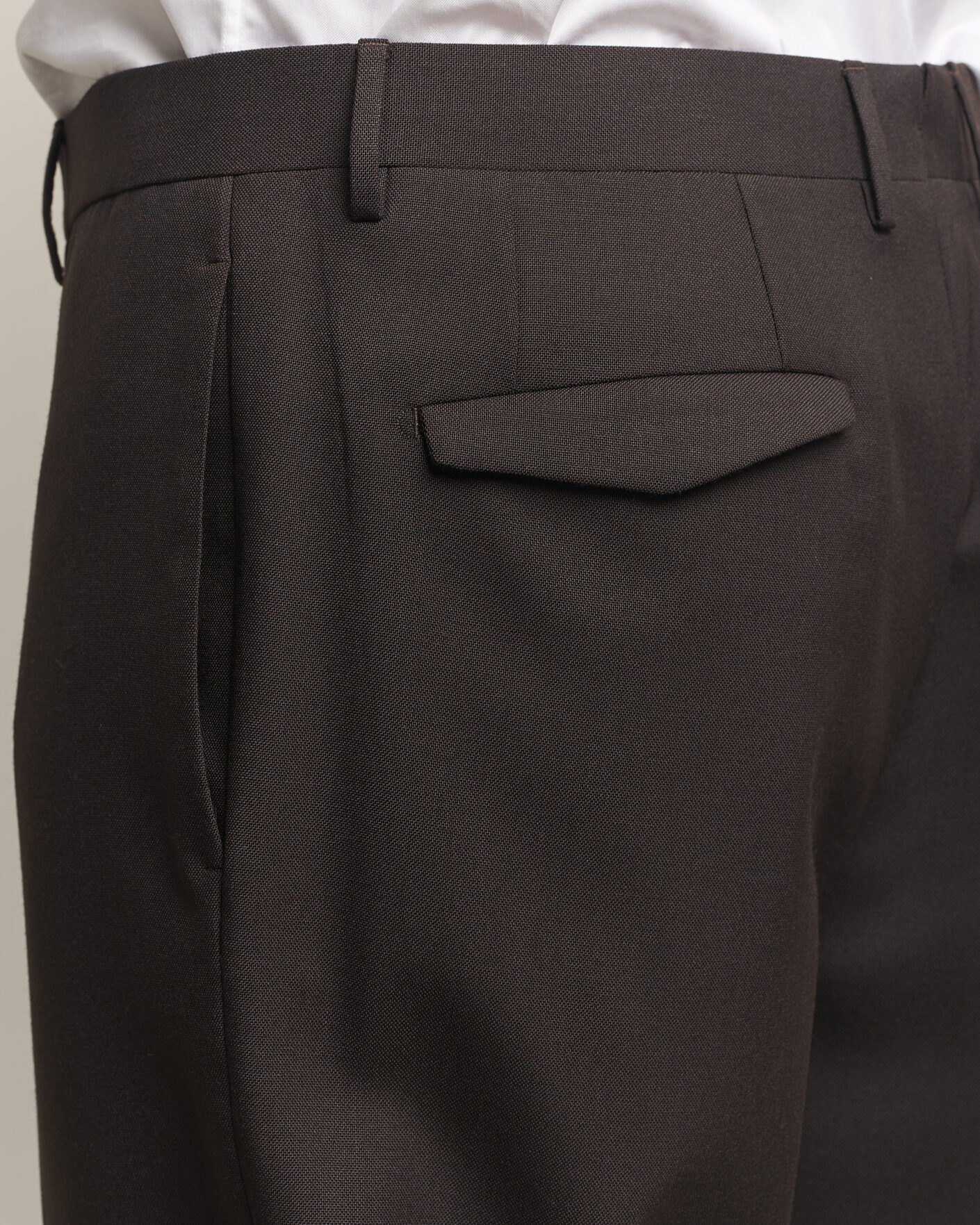 Uomini | Pantaloni | Santaniello | Wool Trousers Brown