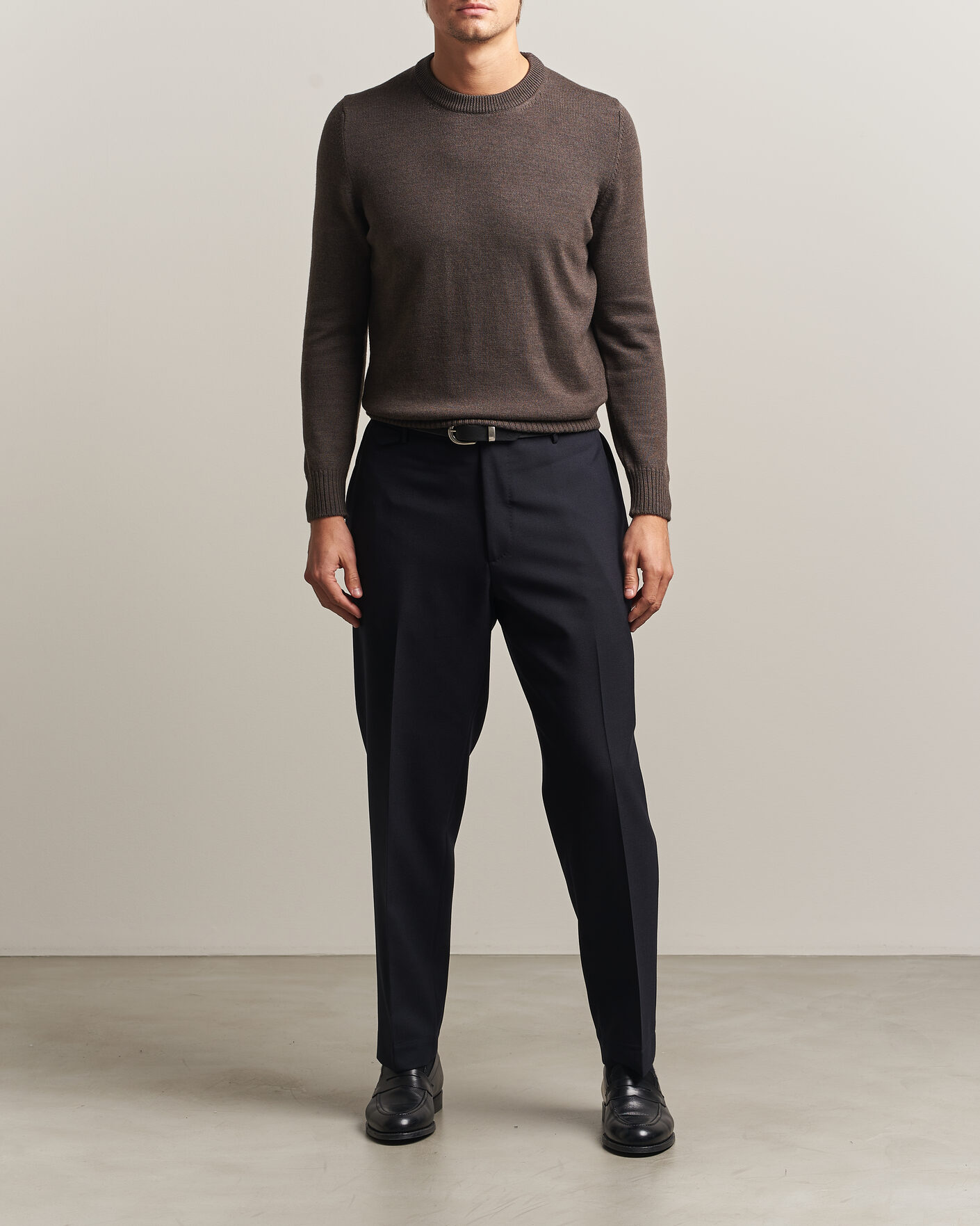Uomini | Pantaloni | Santaniello | Wool Trousers Navy