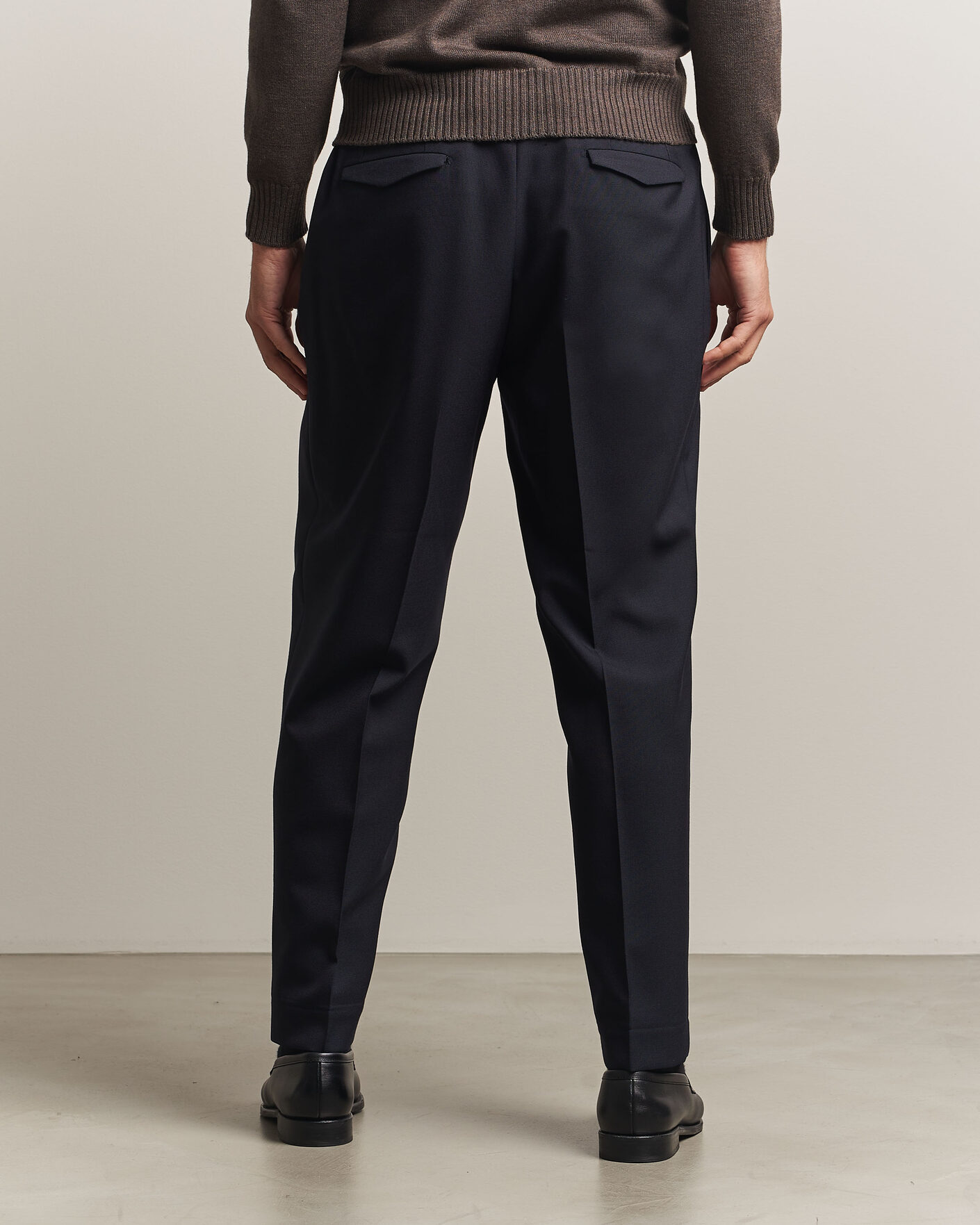 Uomini | Pantaloni | Santaniello | Wool Trousers Navy