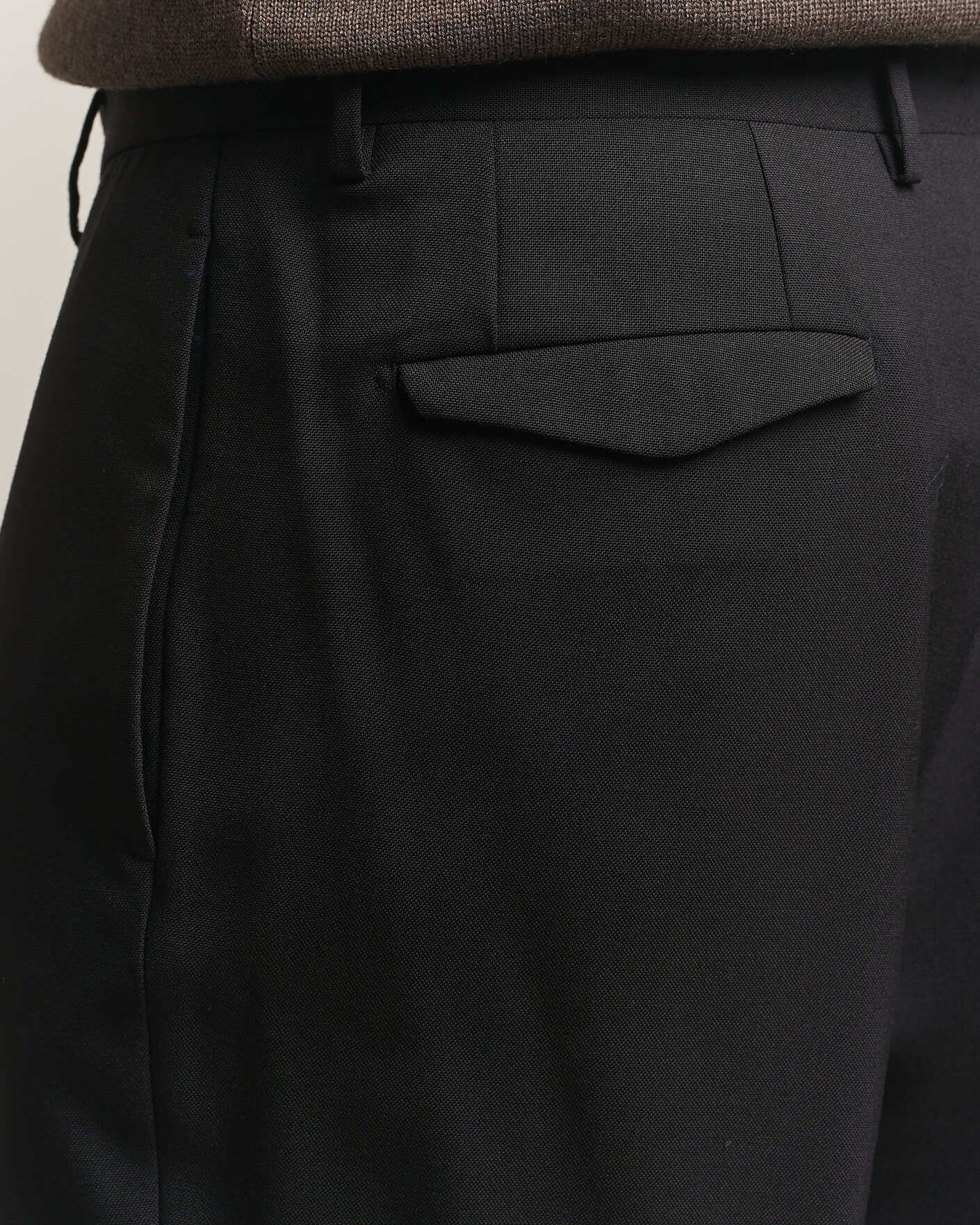 Uomini | Pantaloni | Santaniello | Wool Trousers Black
