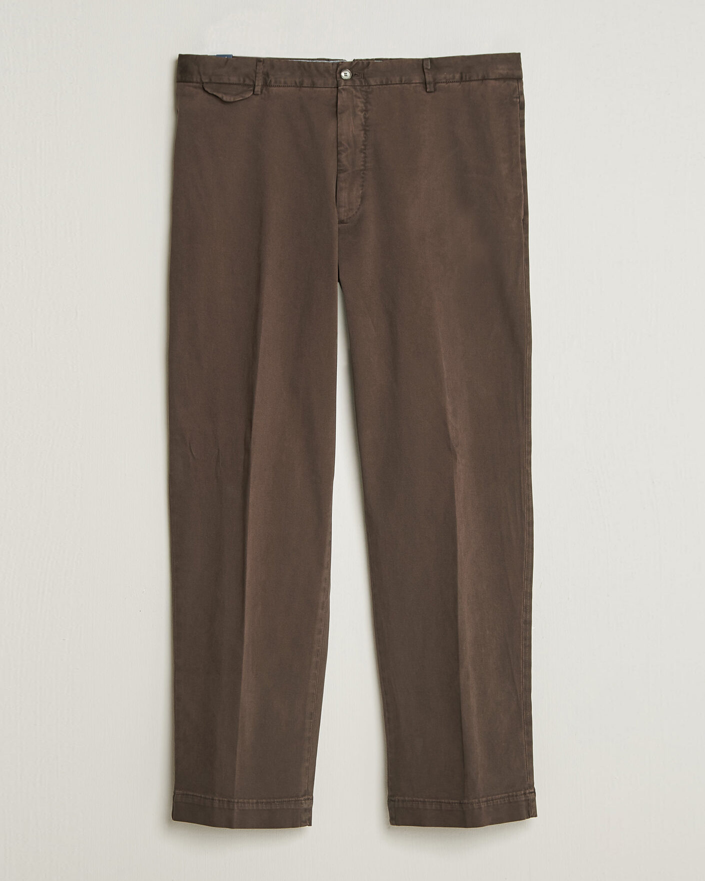 Uomini | Pantaloni | Santaniello | Washed Cotton Trousers Brown