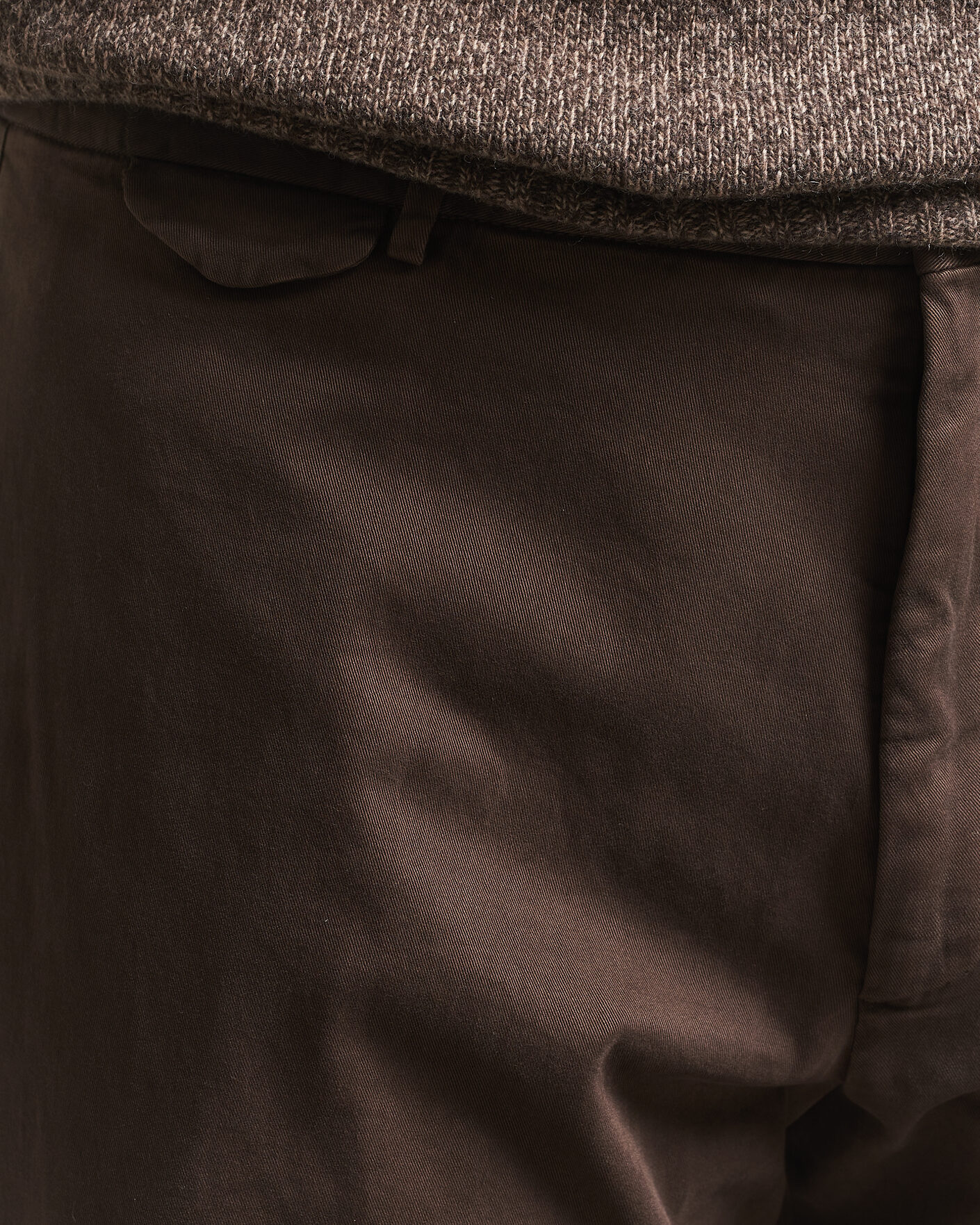 Uomini | Pantaloni | Santaniello | Washed Cotton Trousers Brown