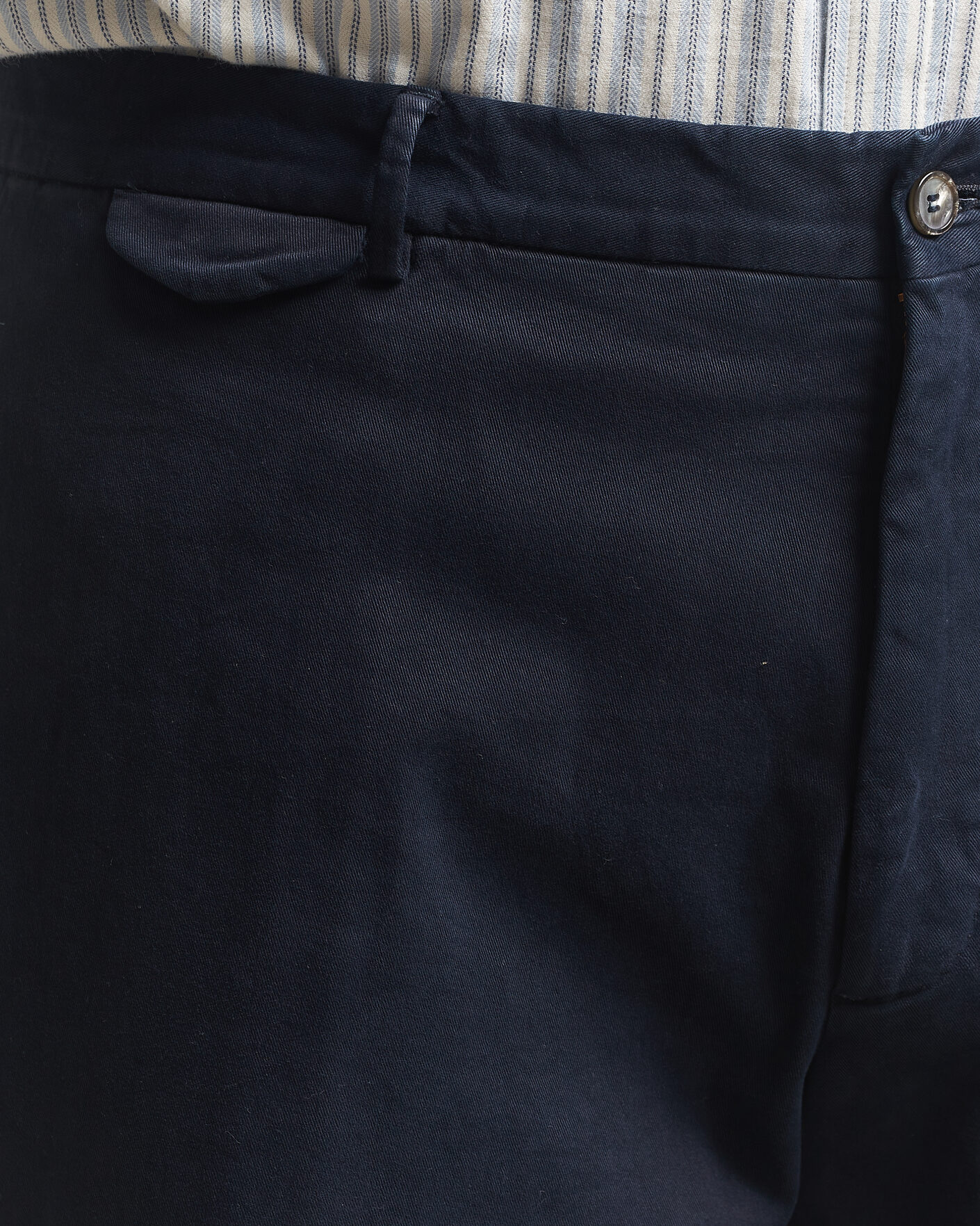 Uomini | Pantaloni | Santaniello | Washed Cotton Trousers Navy