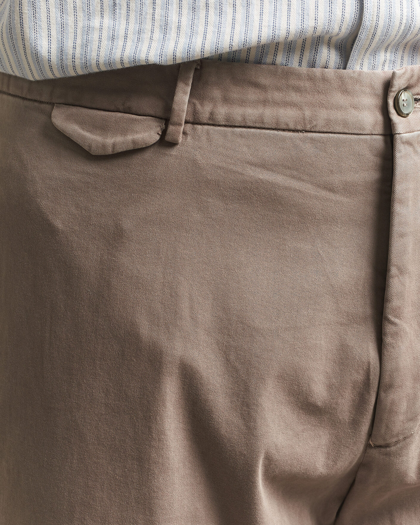 Uomini | Pantaloni | Santaniello | Washed Cotton Trousers Taupe