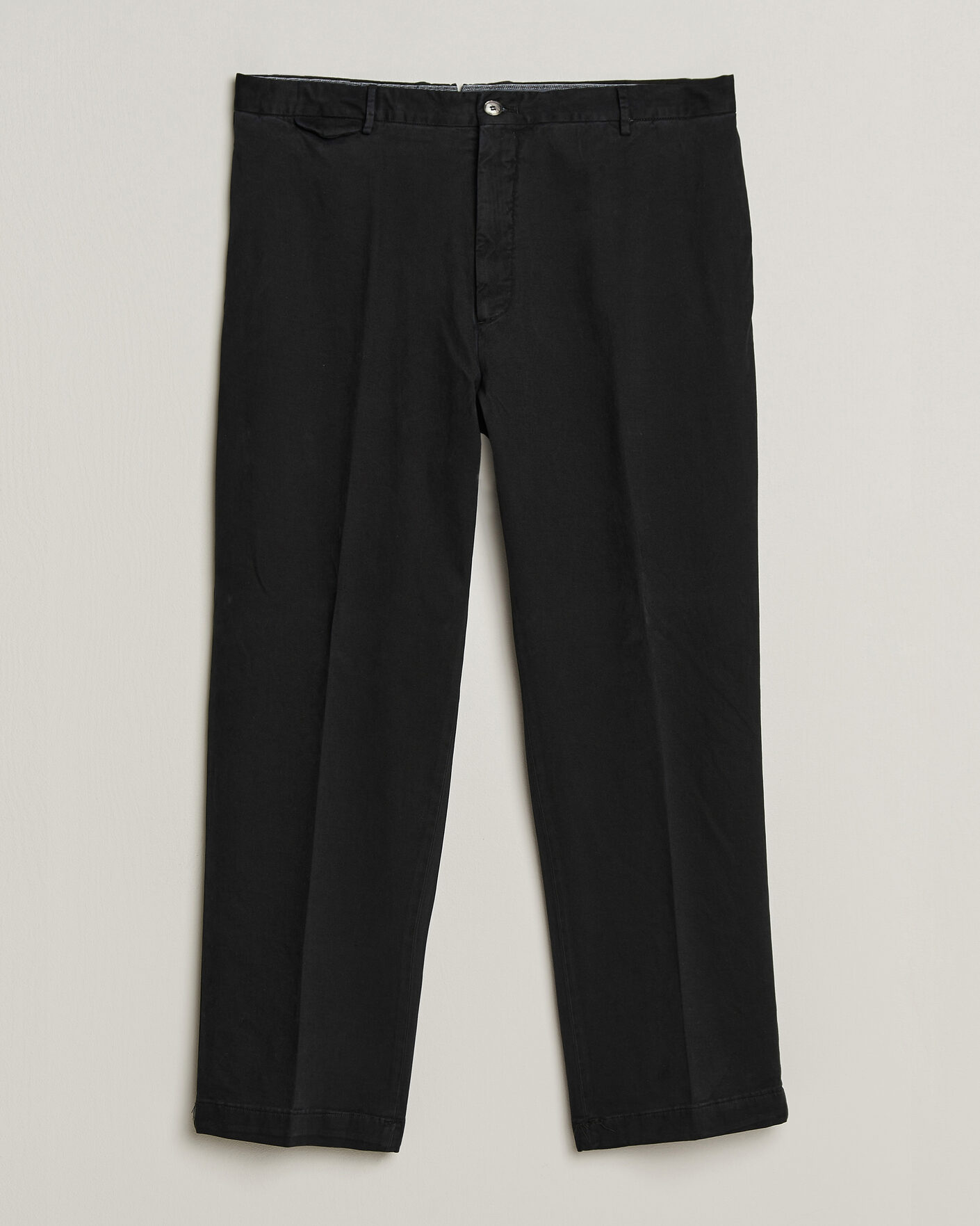 Uomini | Pantaloni | Santaniello | Washed Cotton Trousers Black
