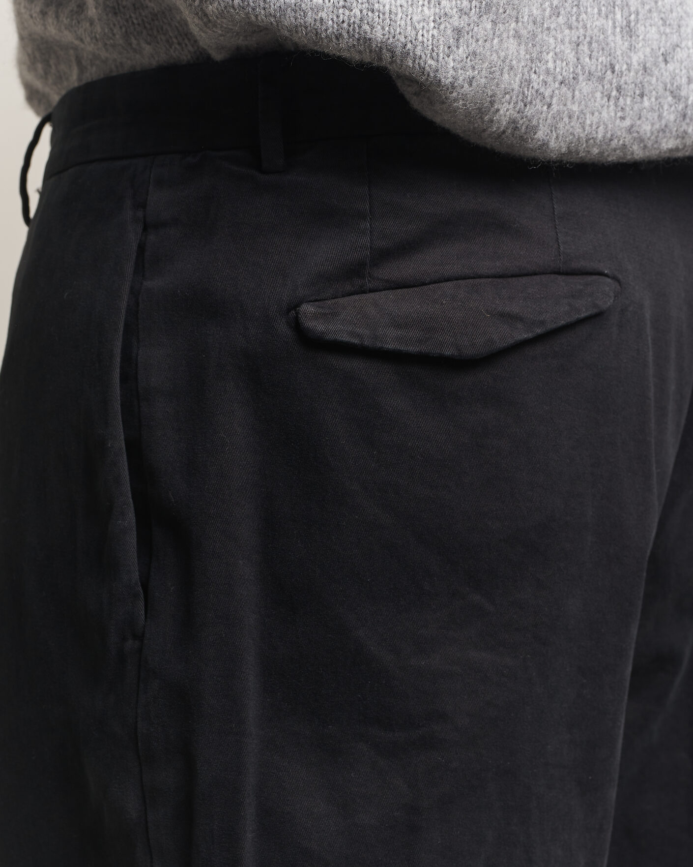 Uomini | Pantaloni | Santaniello | Washed Cotton Trousers Black