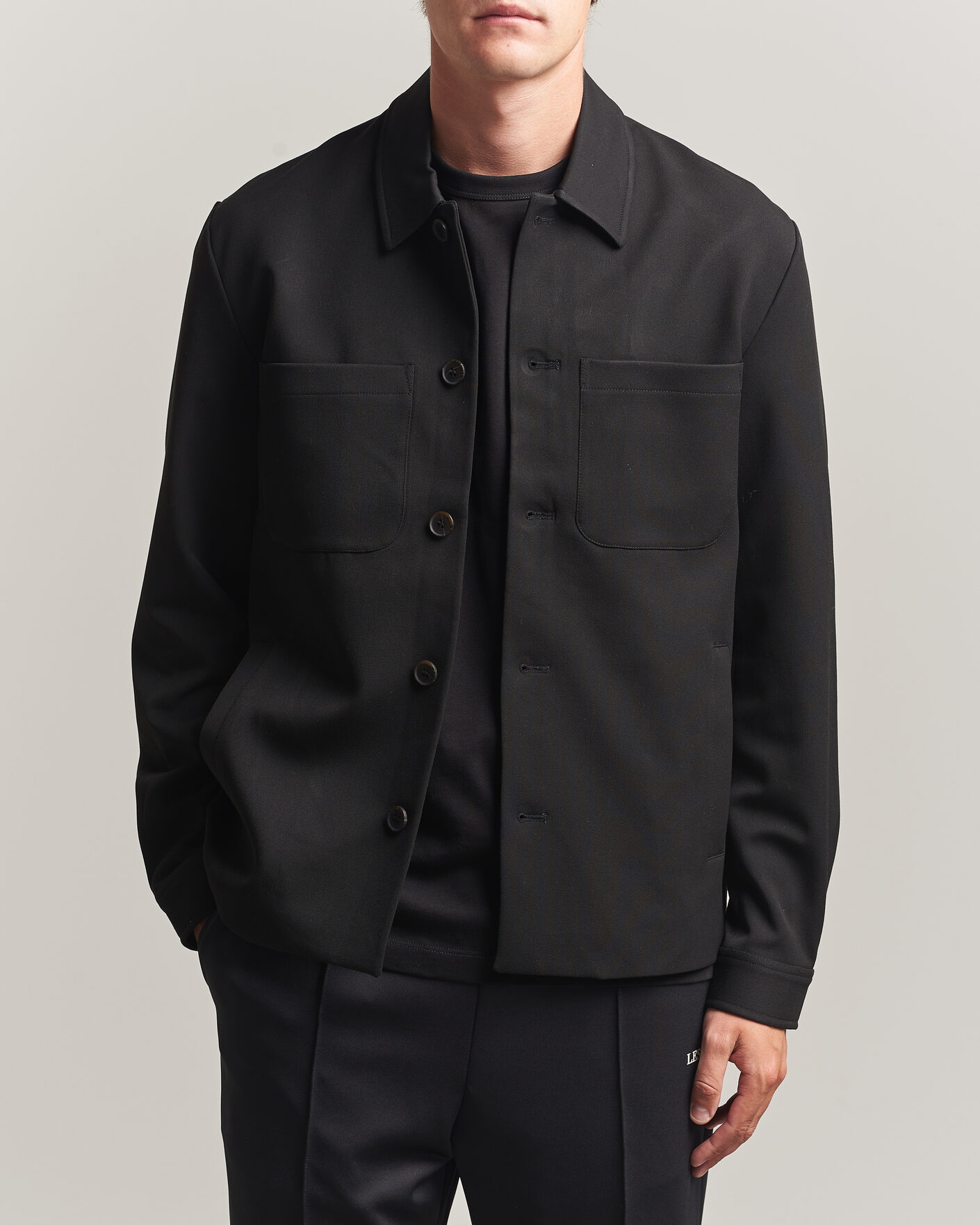 Uomini | Camicie | LES DEUX | Marsielle Hybrid Jacket Black