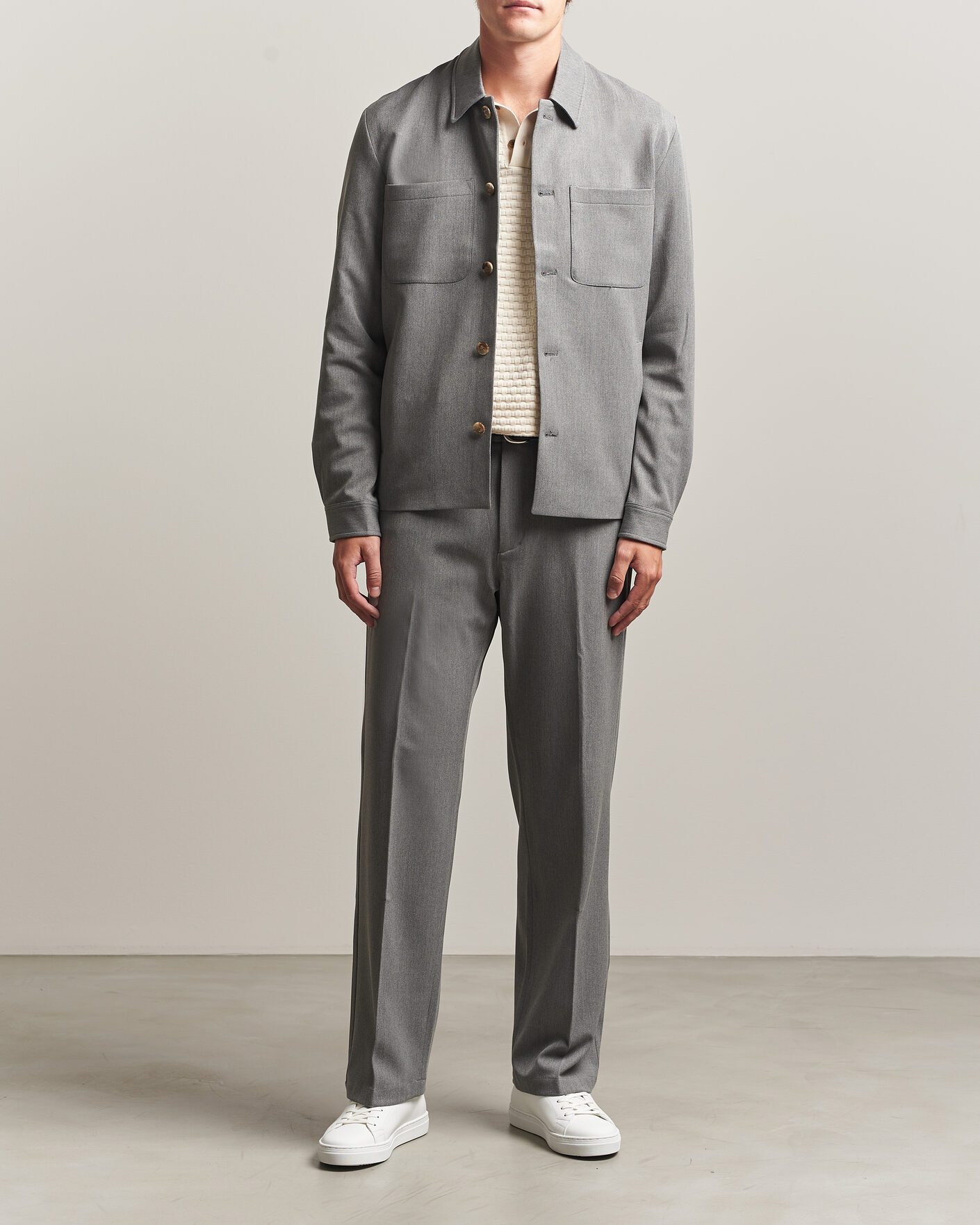 Uomini | Camicie | LES DEUX | Marsielle Hybrid Jacket Grey Melange